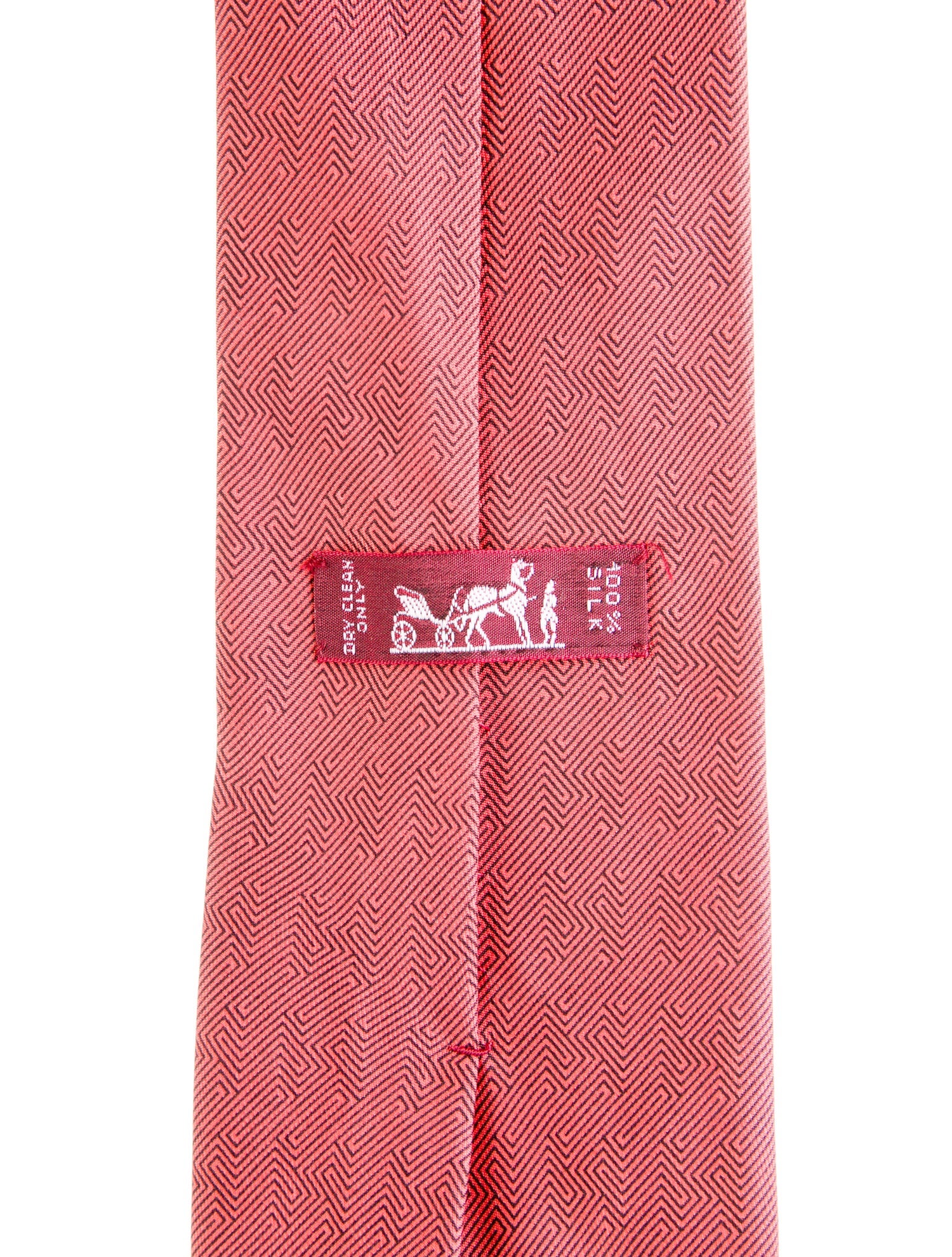 Hermès Pattern Print Silk Tie