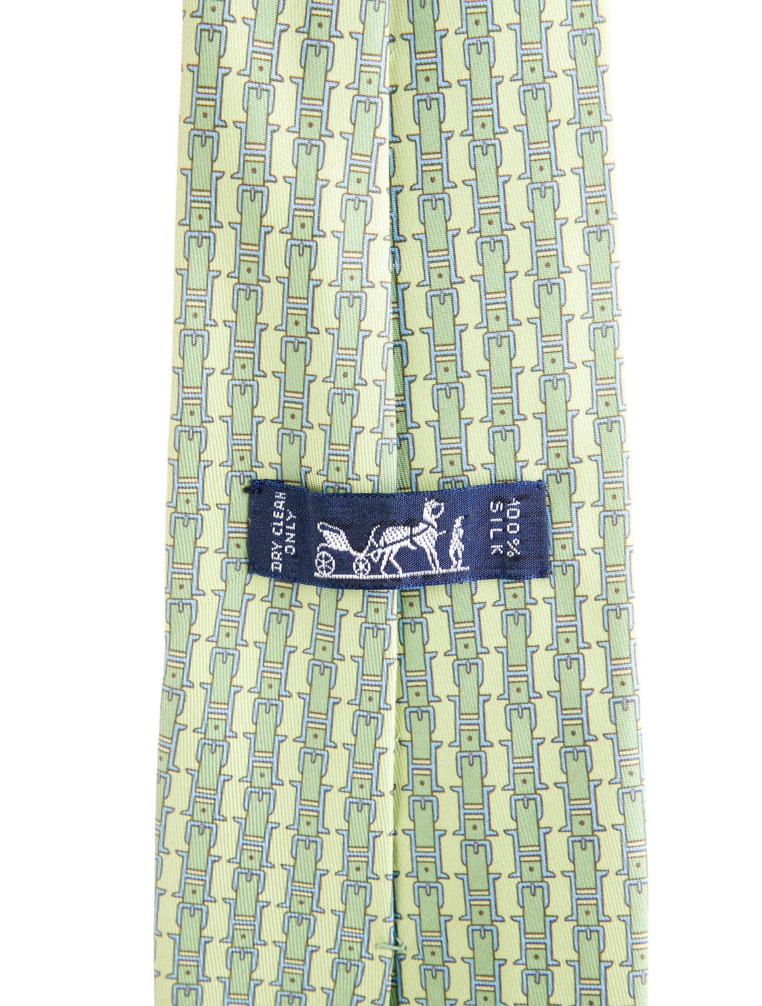 Hermès Pattern Print Silk Tie