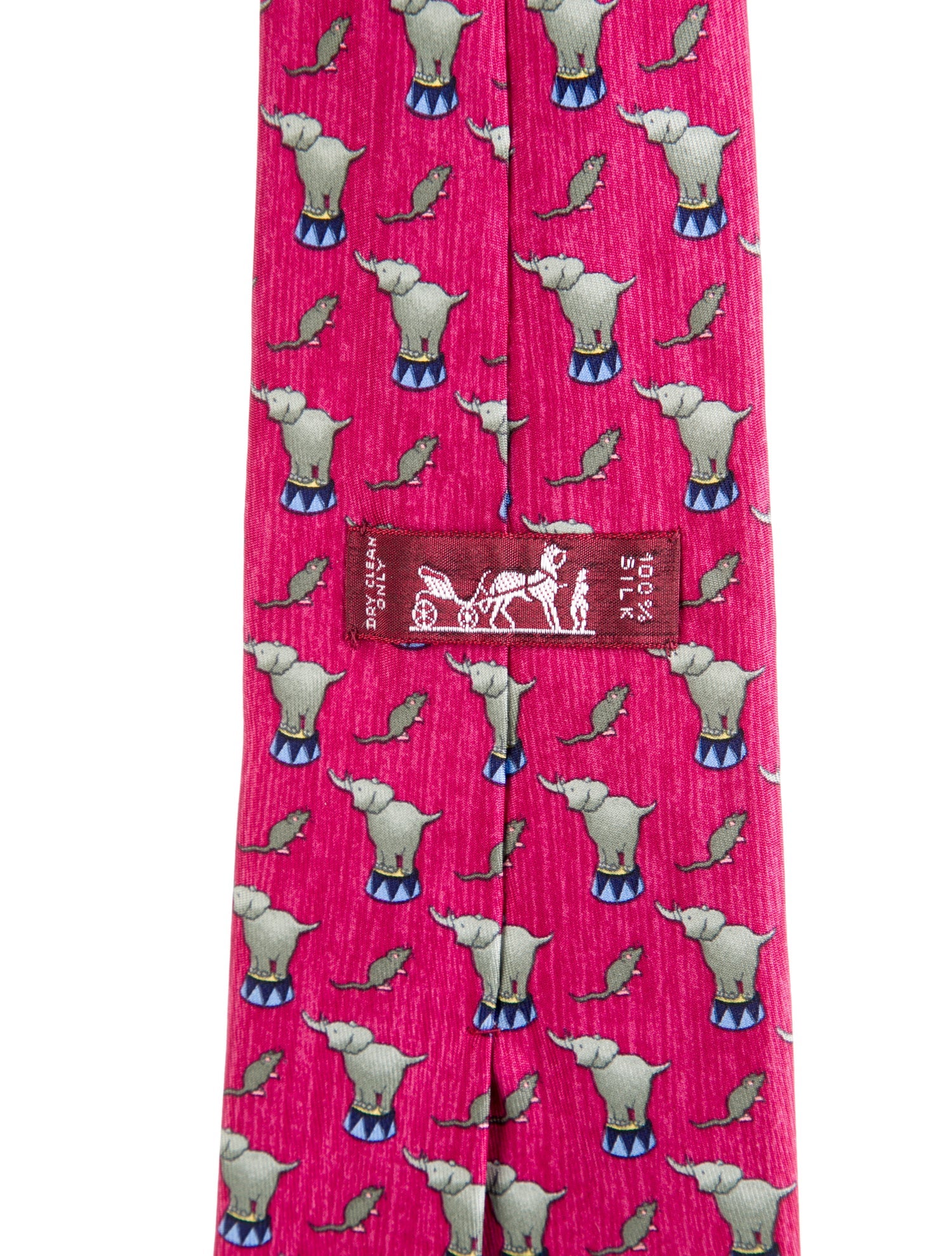 Hermès Pattern Print Silk Tie