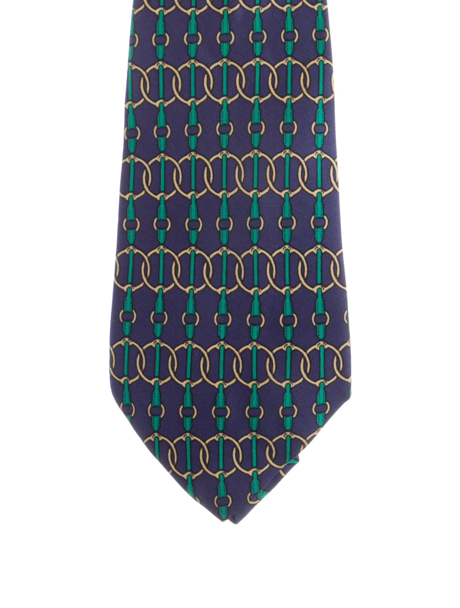 Hermès Pattern Print Silk Tie