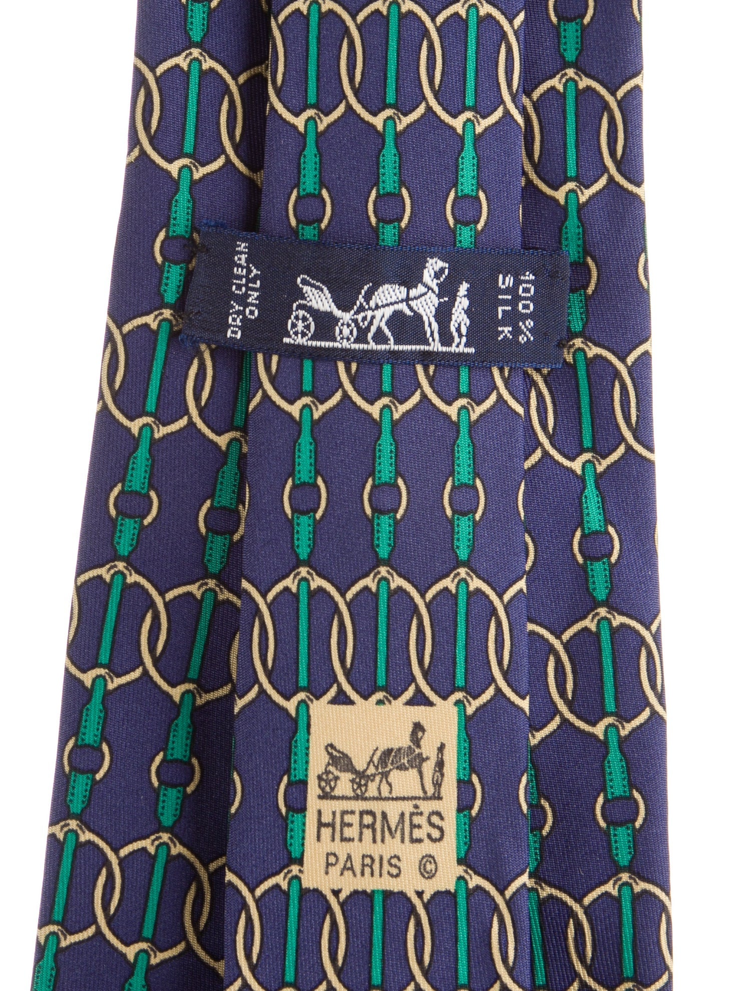 Hermès Pattern Print Silk Tie