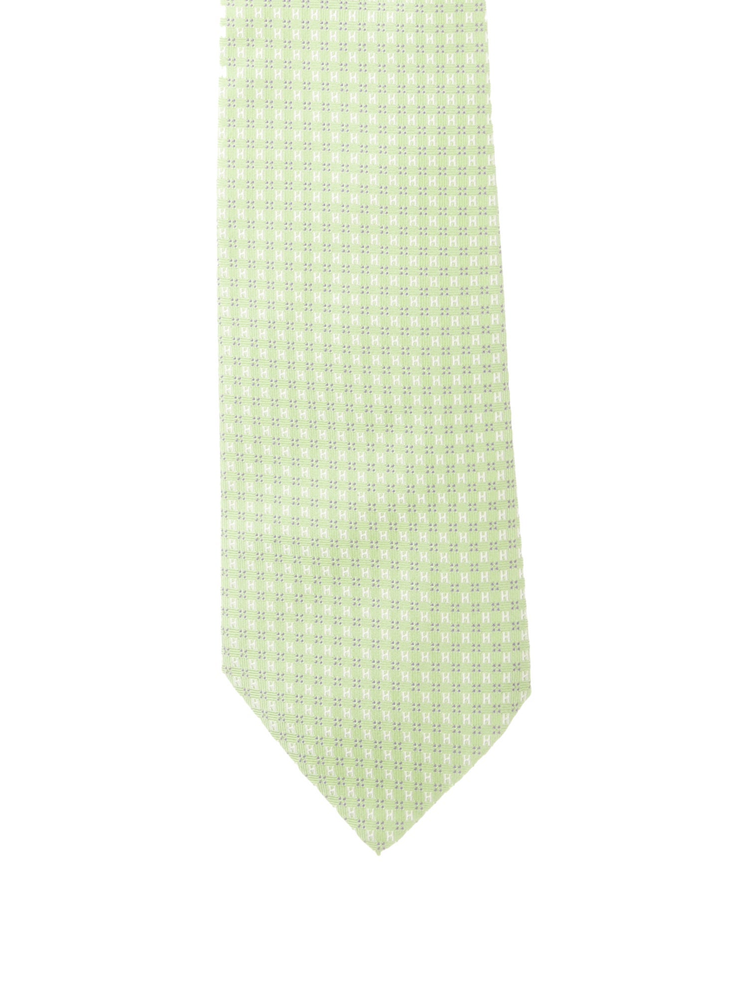 Hermès Pattern Print Silk Tie