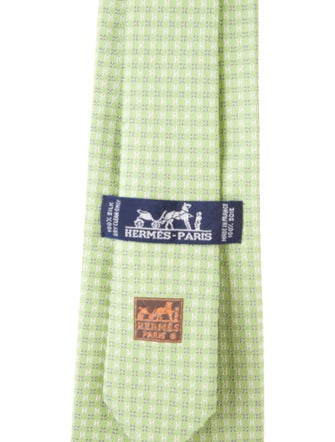 Hermès Pattern Print Silk Tie