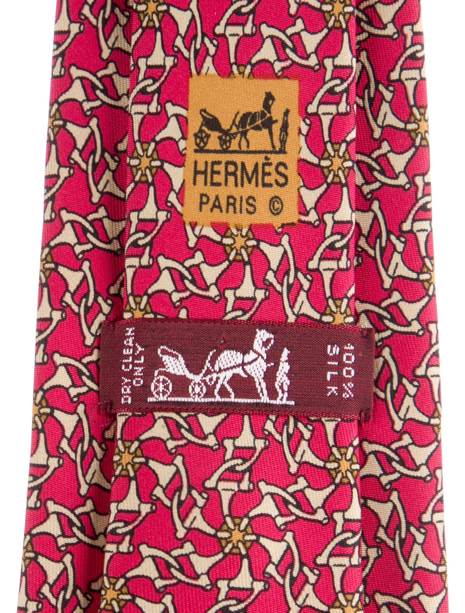 Hermès Pattern Print Silk Tie