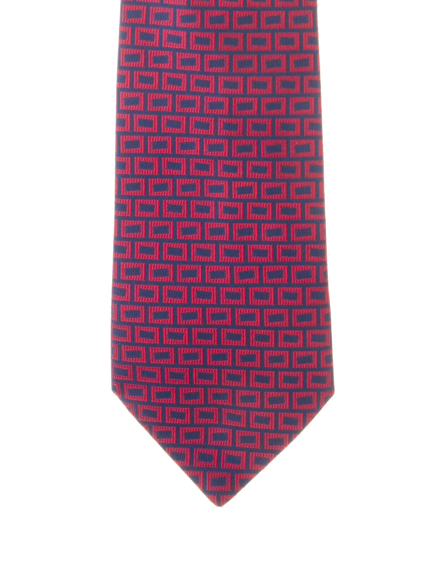 Hermès Pattern Print Silk Tie