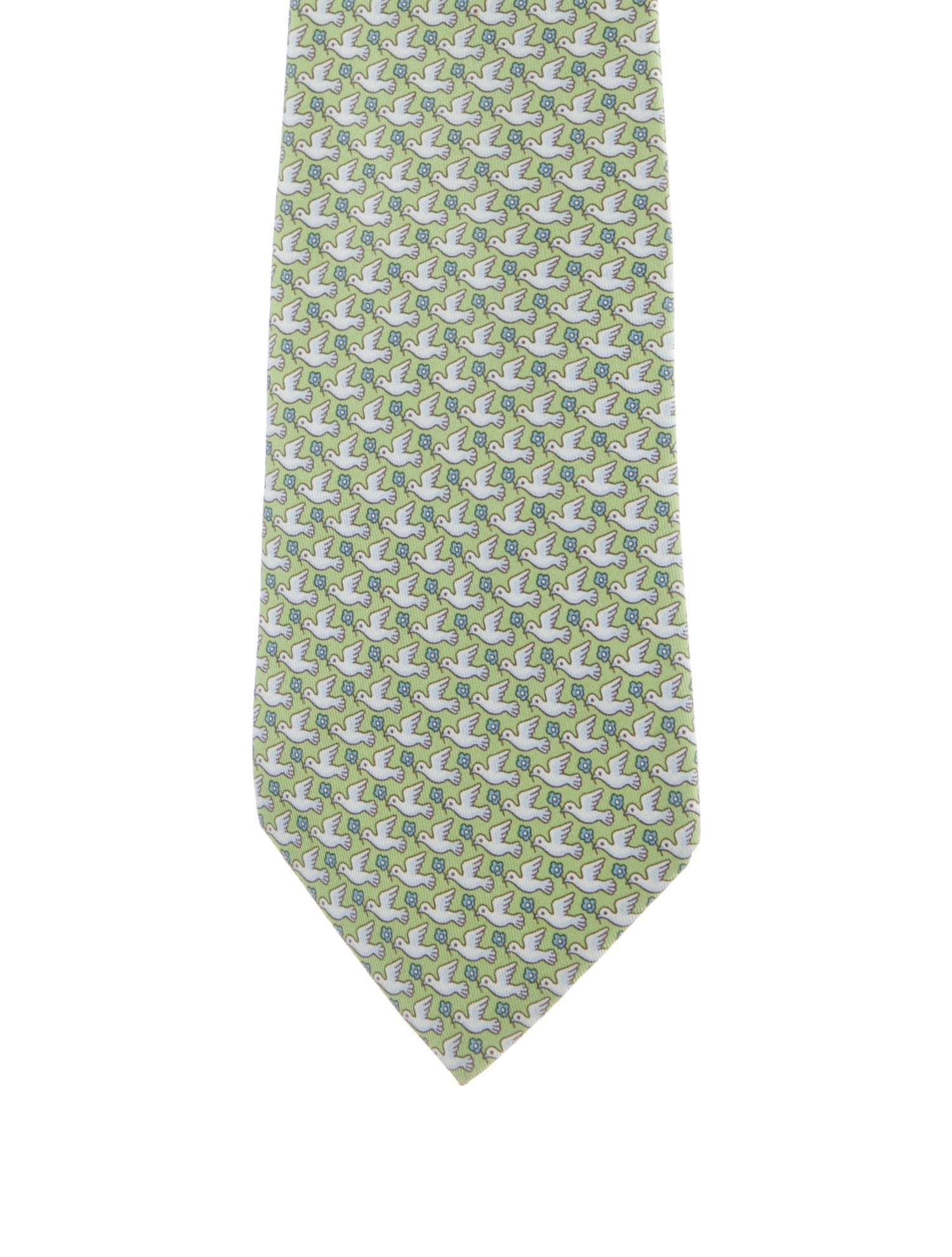 Hermès Pattern Print Silk Tie