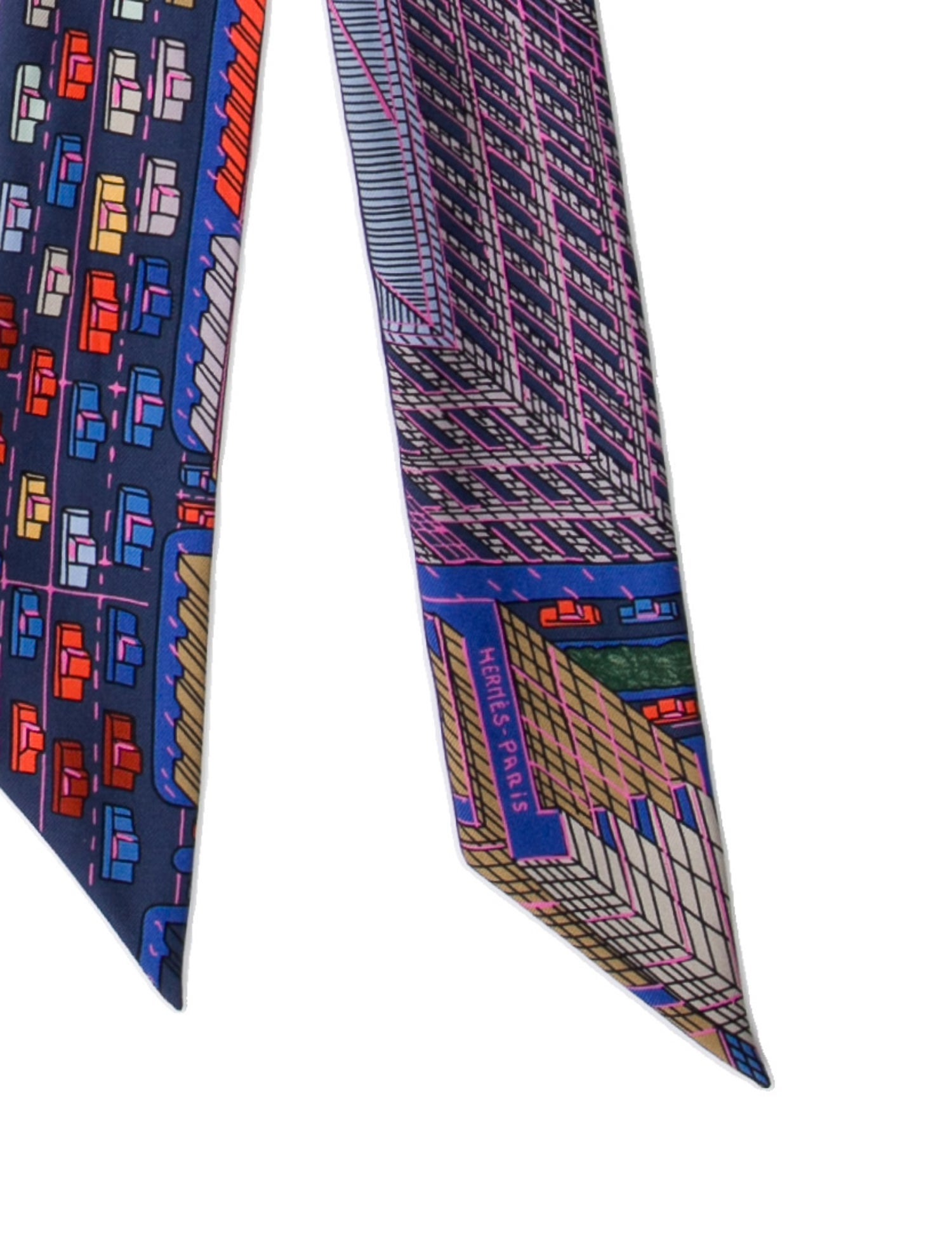 Hermès Pantin City Silk Twilly Scarf