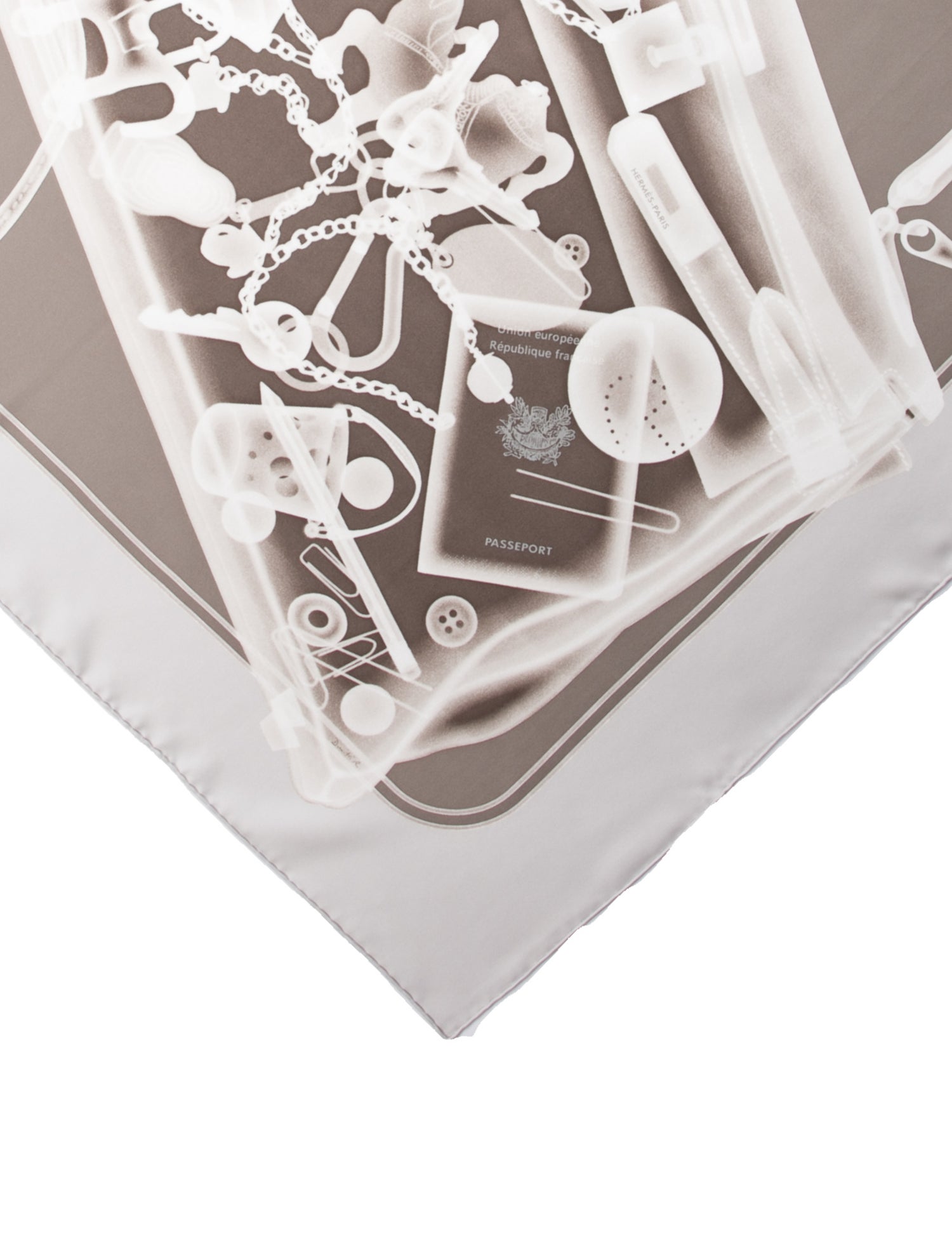 Hermès Please Check-In Silk Scarf