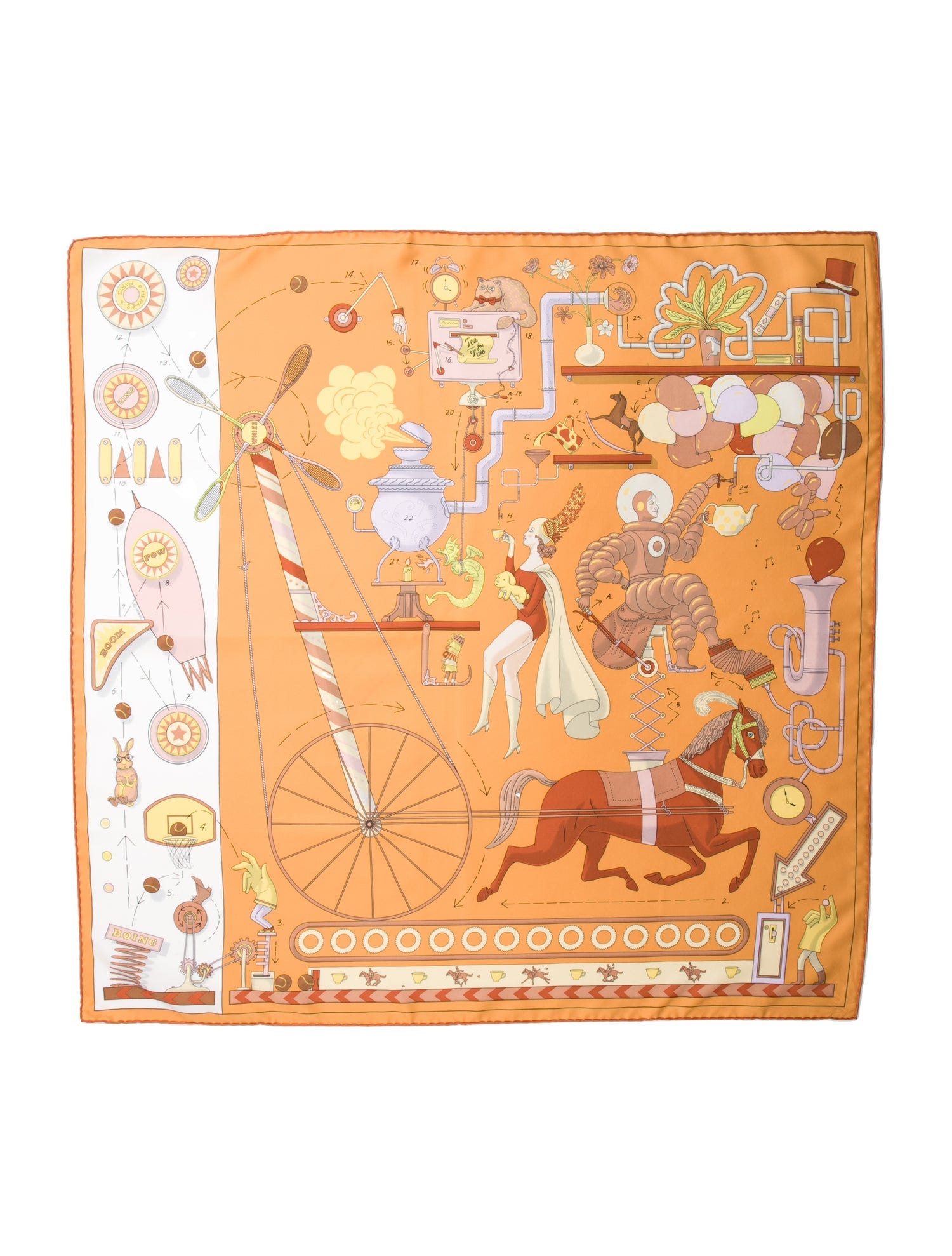 Hermès Tea for Two Silk Scarf