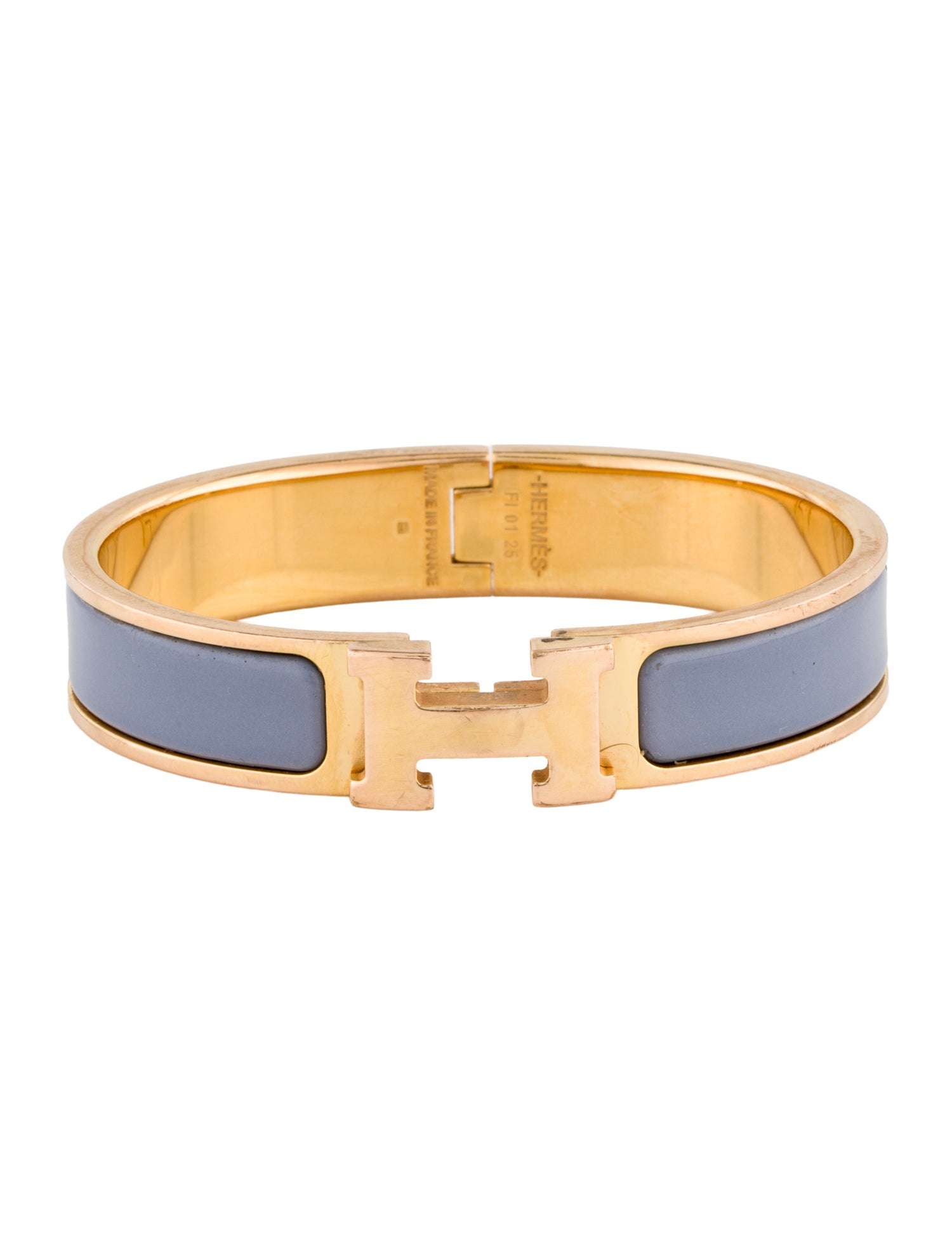 Hermès Enamel Clic H Bangle Bracelet