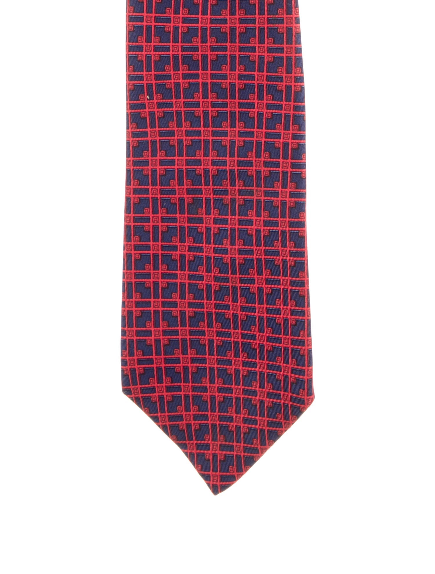Hermès Silk Pattern Print Tie