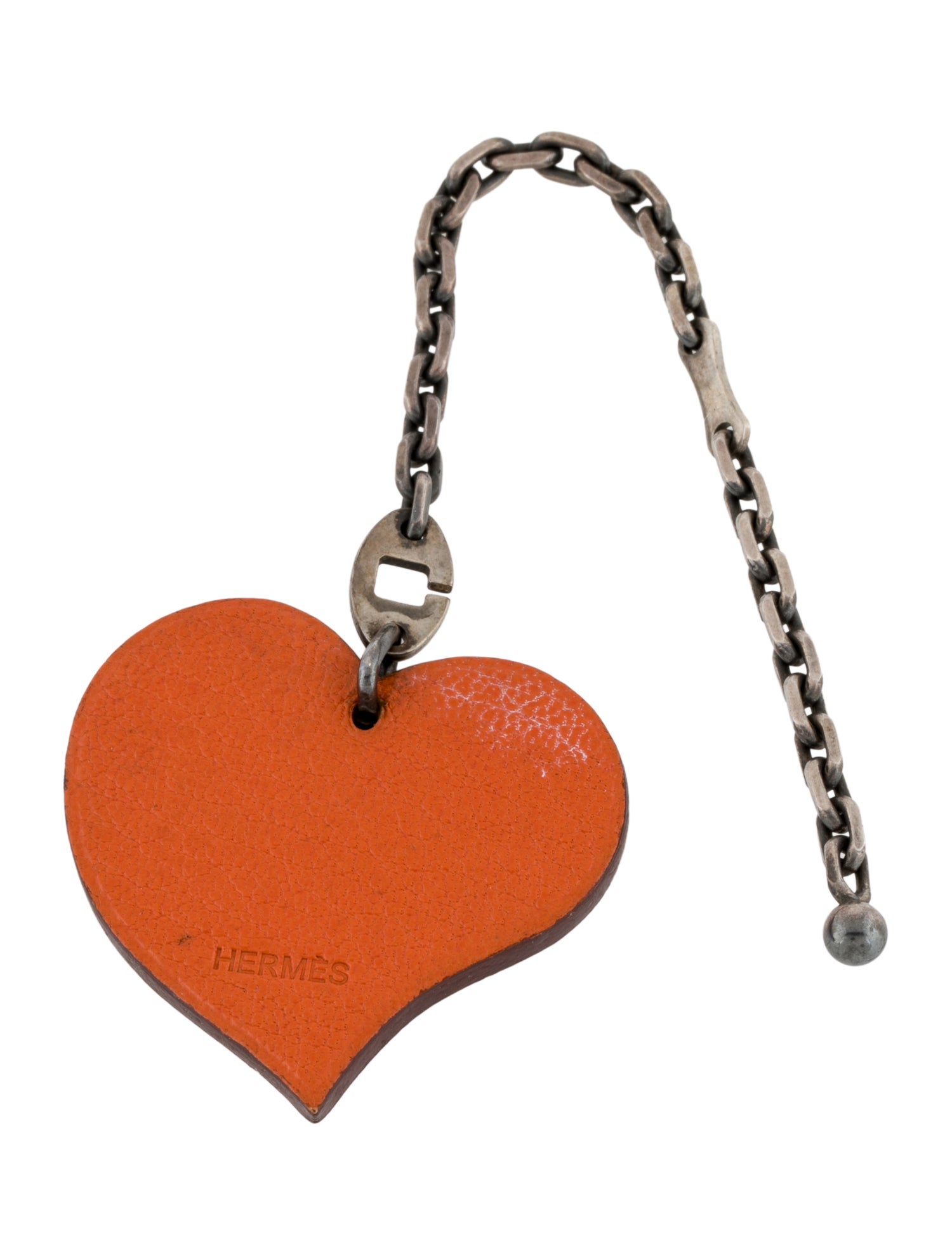 Hermès Chevre Chaine D'Amour Heart Key Chain Bag Charm
