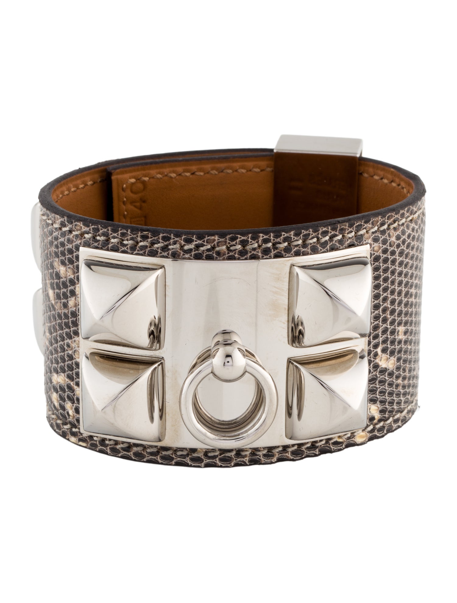 Hermès Lizard Leather Collier de Chien Wrap Bracelet