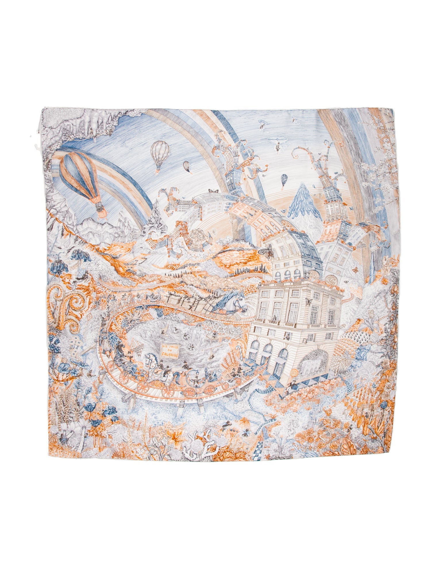 Hermès Les Folies du Faubourg Silk Scarf