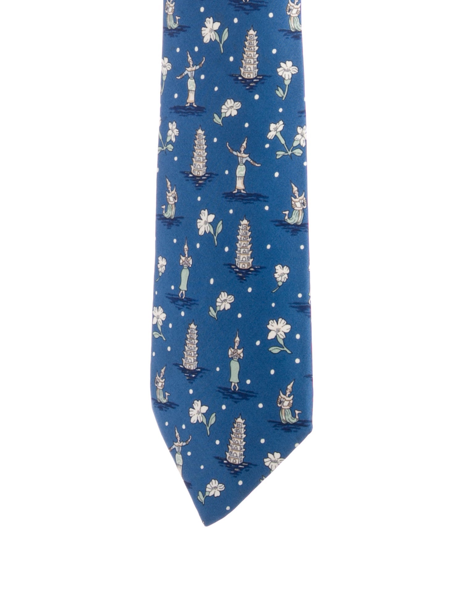 Hermès Printed Silk Tie
