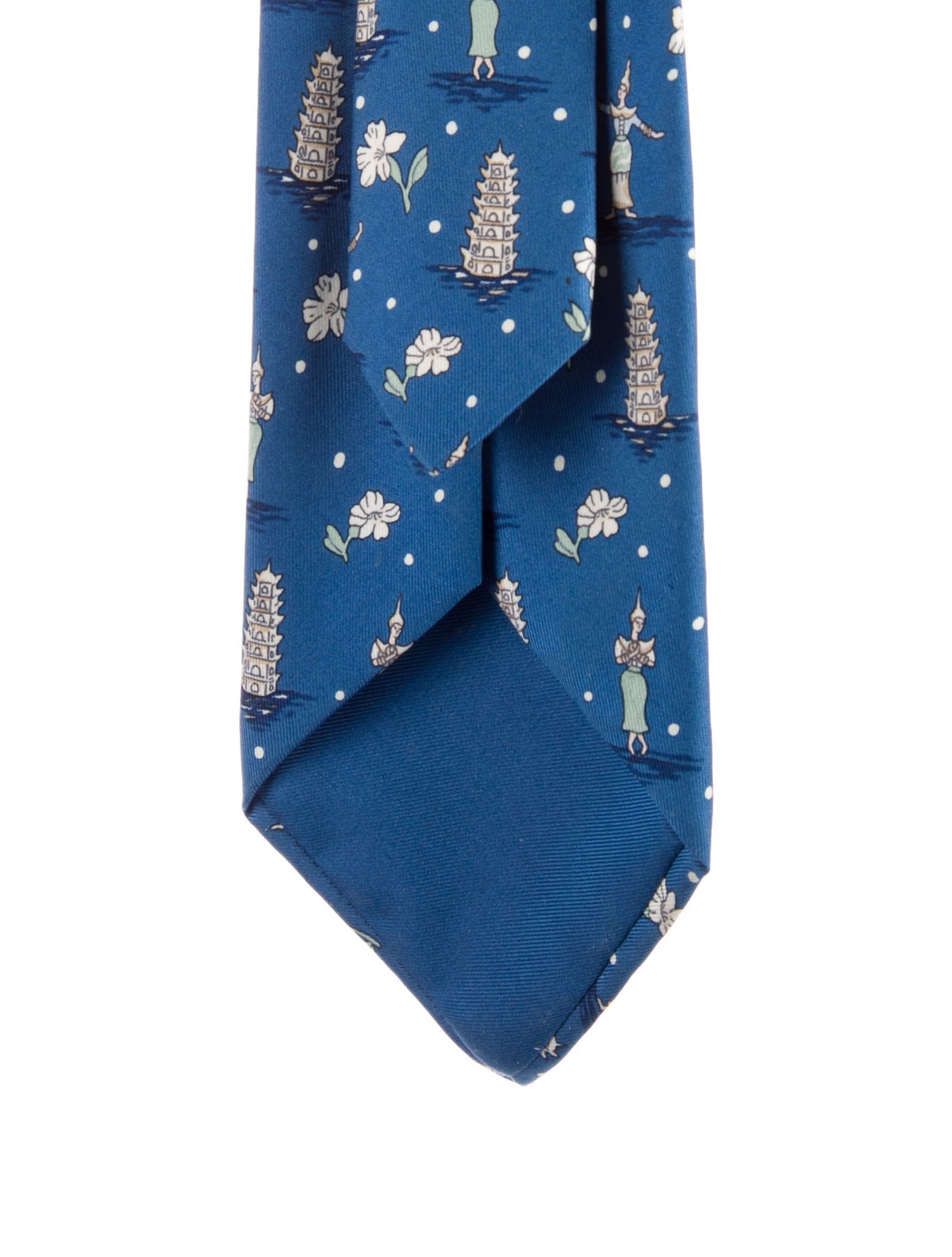 Hermès Printed Silk Tie