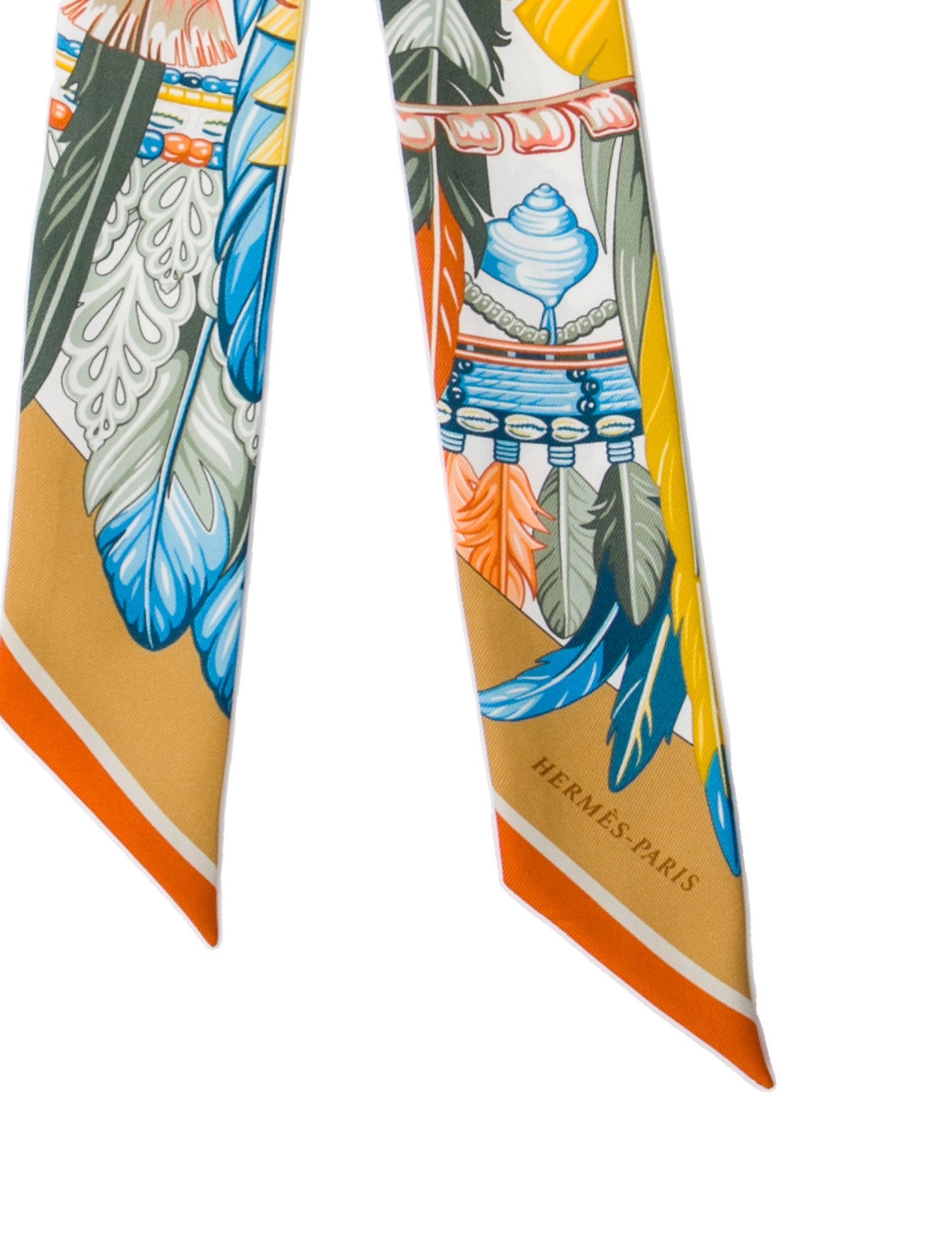 Hermès Danse Pacifique Silk Twilly Scarf Silk Twilly Scarf