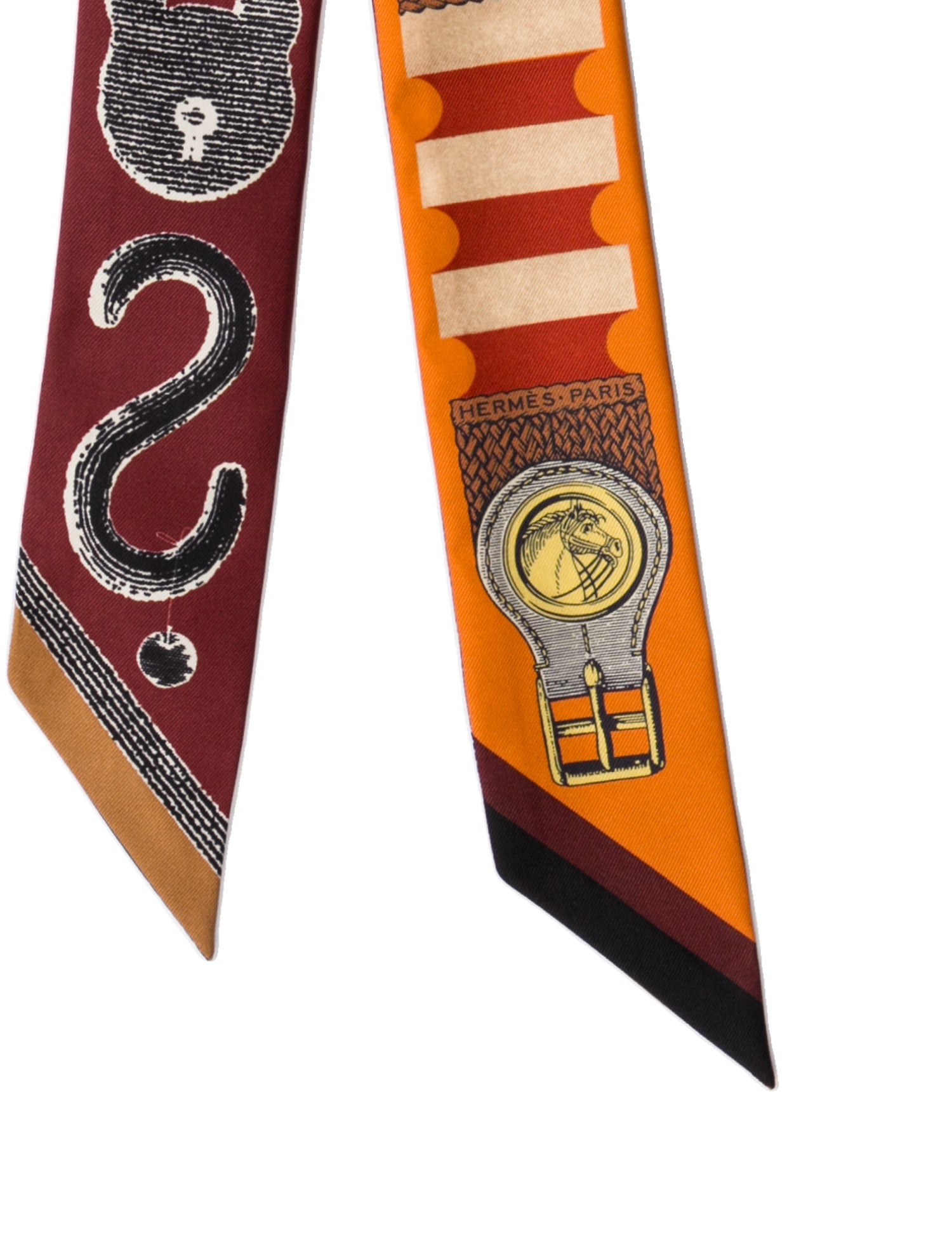 Hermès Inventaire Poetique de Brides a Bloc Silk Twilly Scarf Silk Twilly Scarf w/ Tags