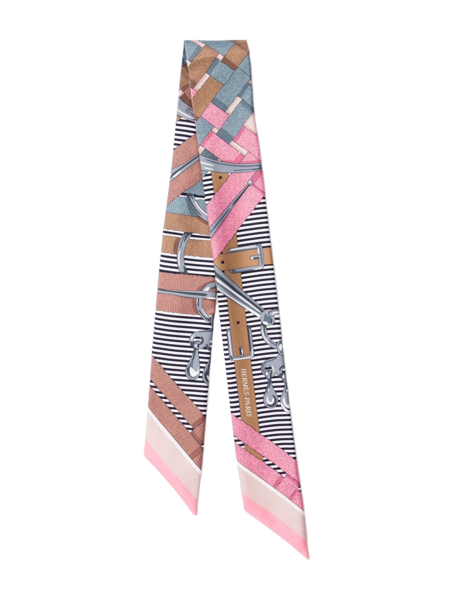 Hermès Mors à Jouets Chemise Silk Twilly Scarf w/ Tags