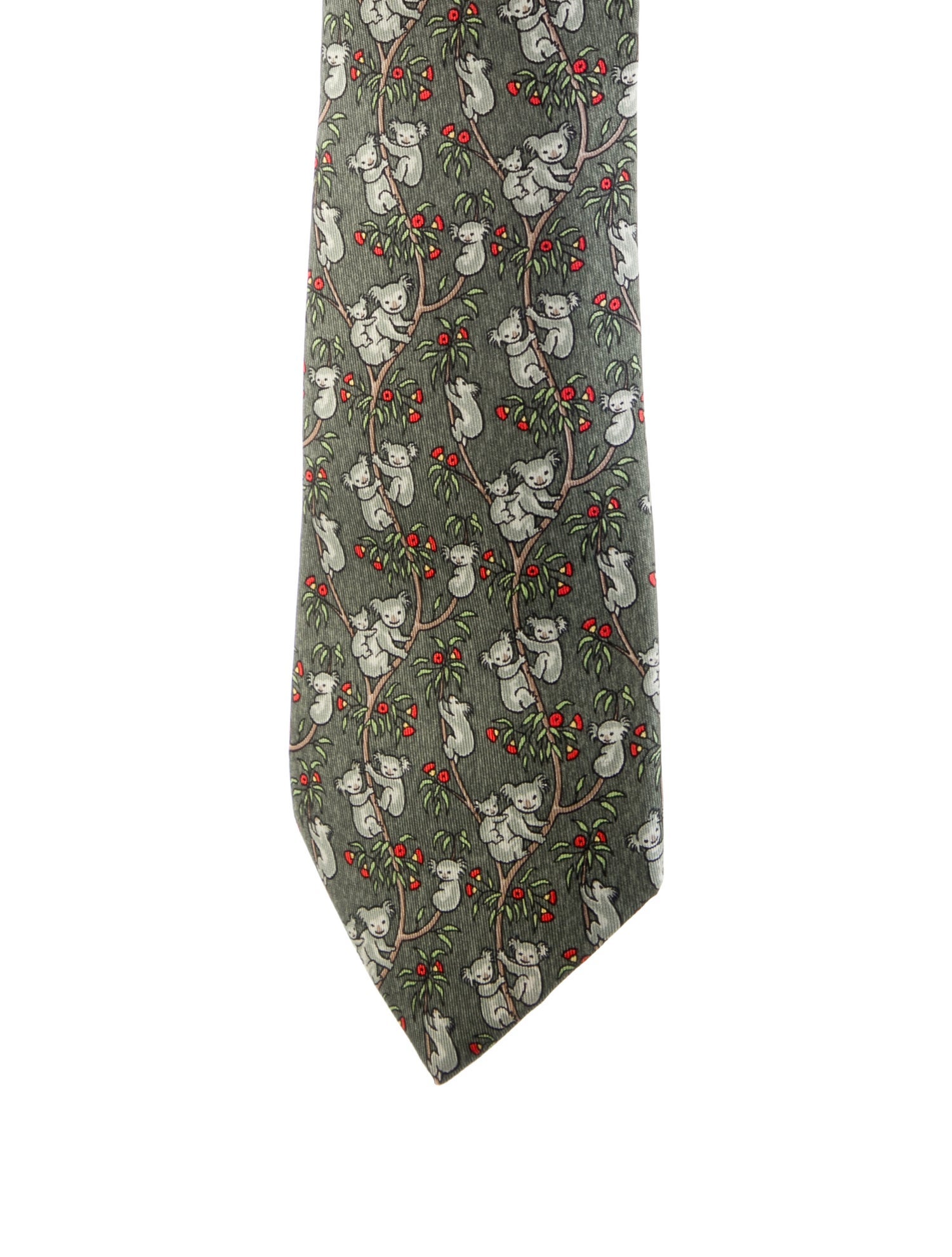 Hermès Koala Silk Tie