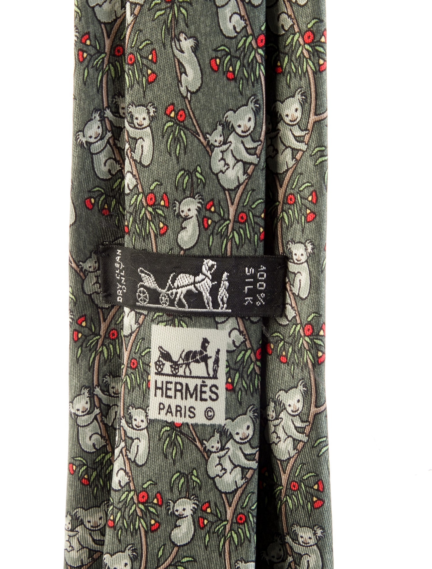 Hermès Koala Silk Tie