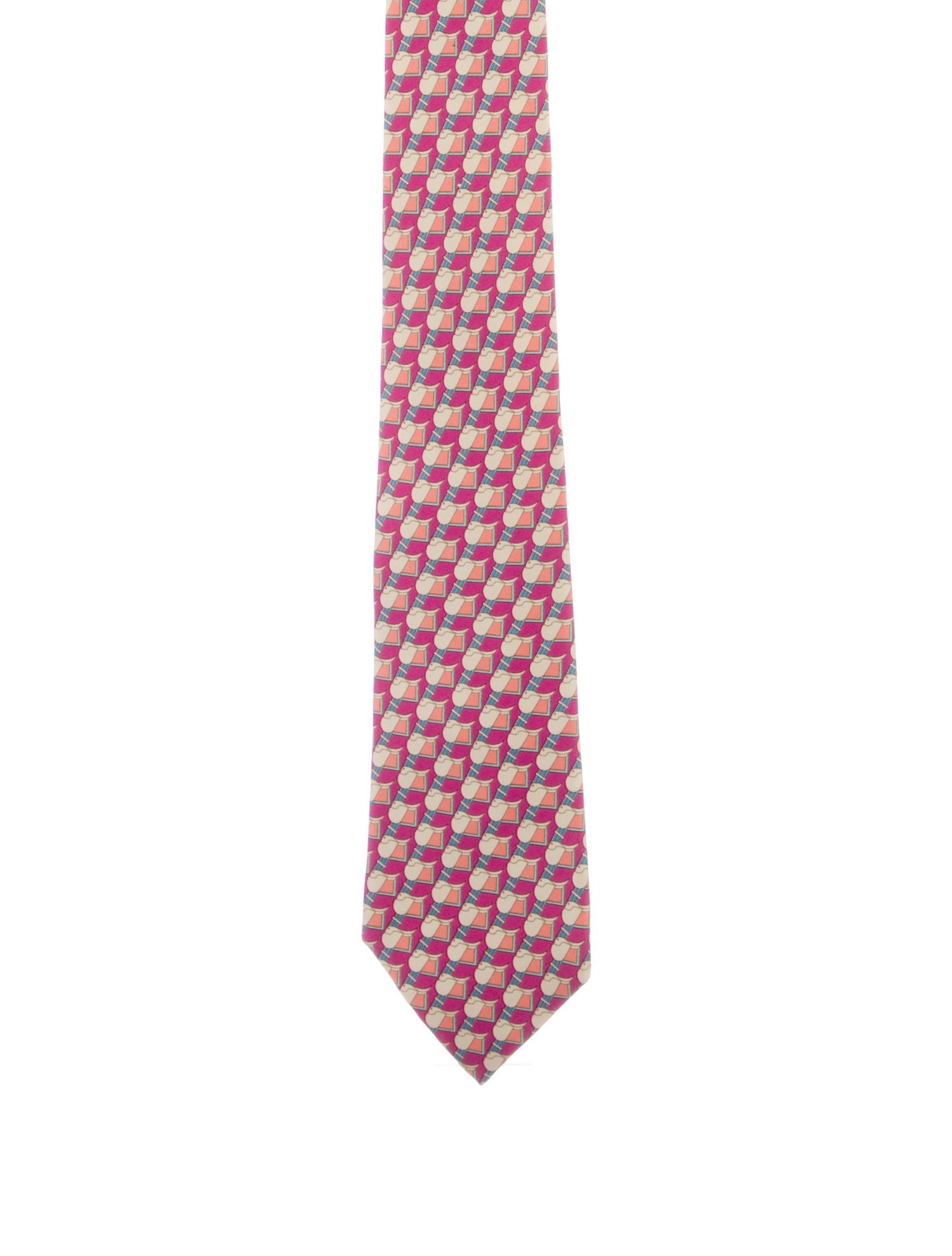 Hermès pattern print tie