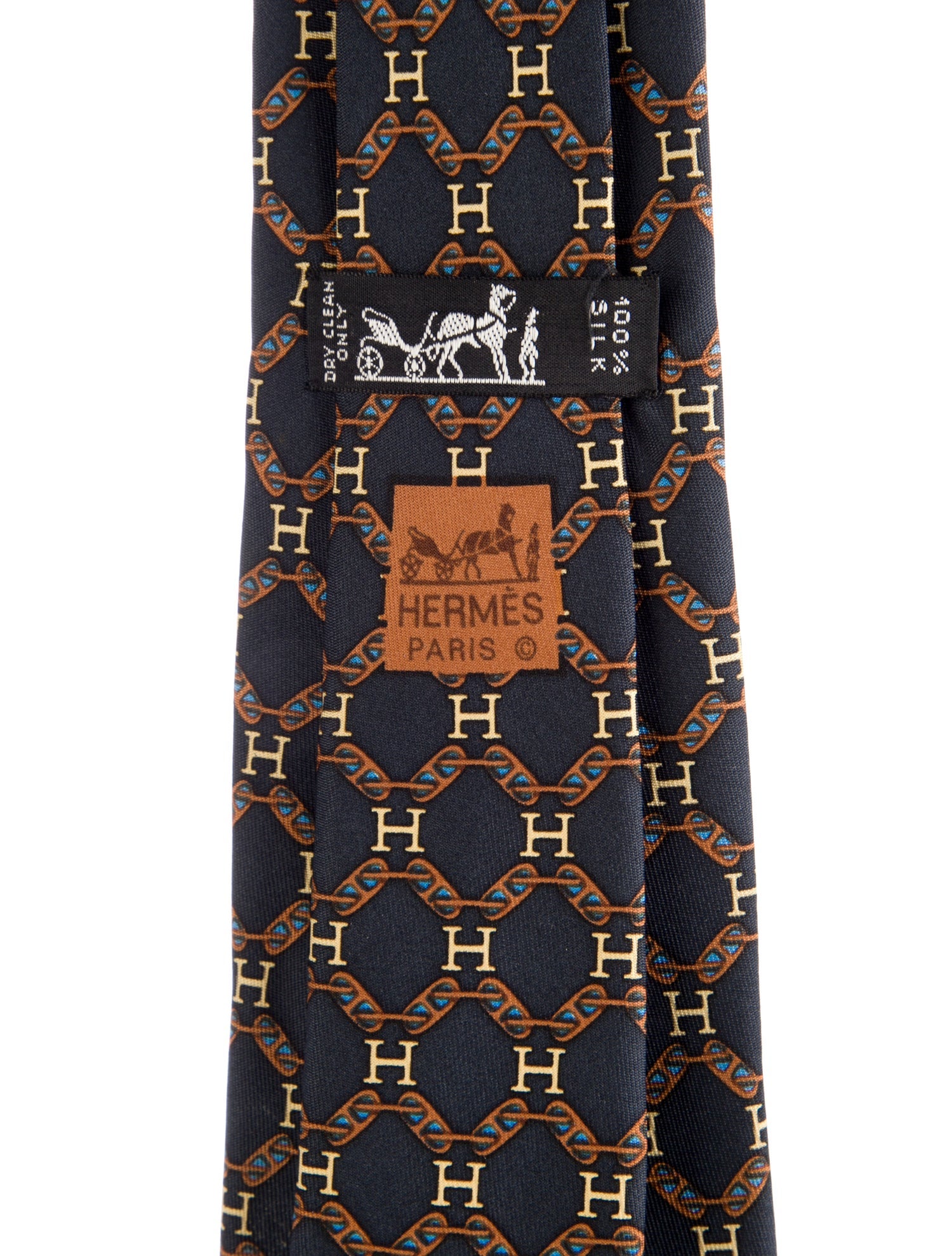 Hermès pattern print tie
