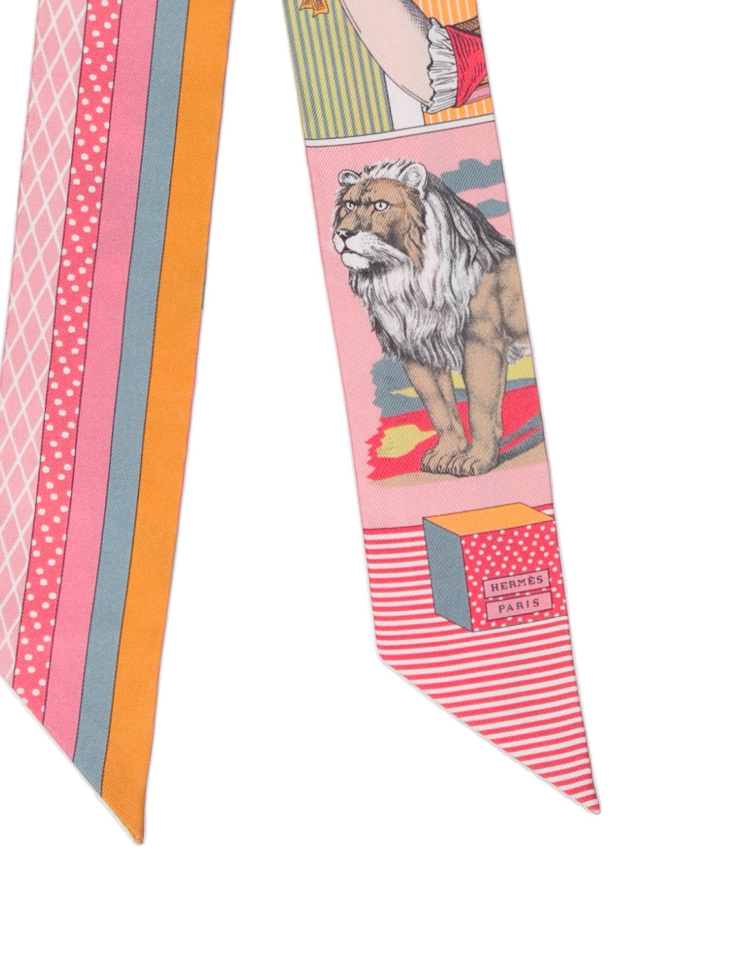 Hermès Grand Théâtre Nouveau Silk Twilly Scarf