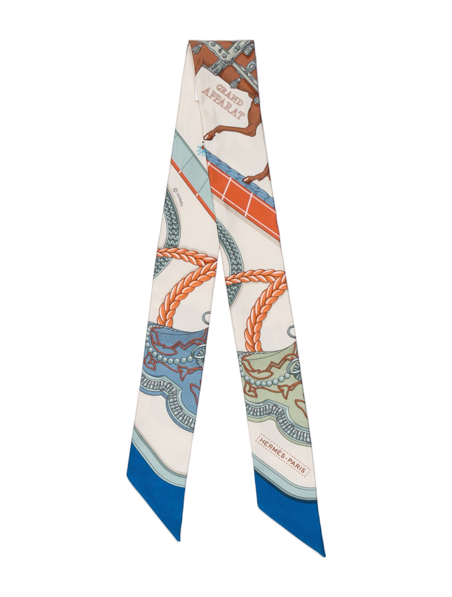 Hermès Grand Apparat Silk Twilly Scarf