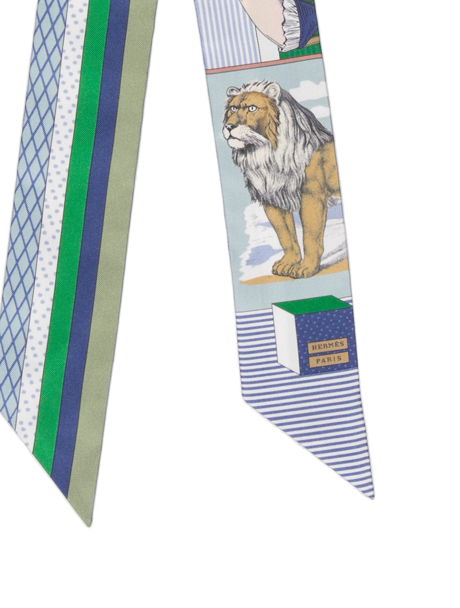 Hermès Grand Théâtre Nouveau Silk Twilly Scarf