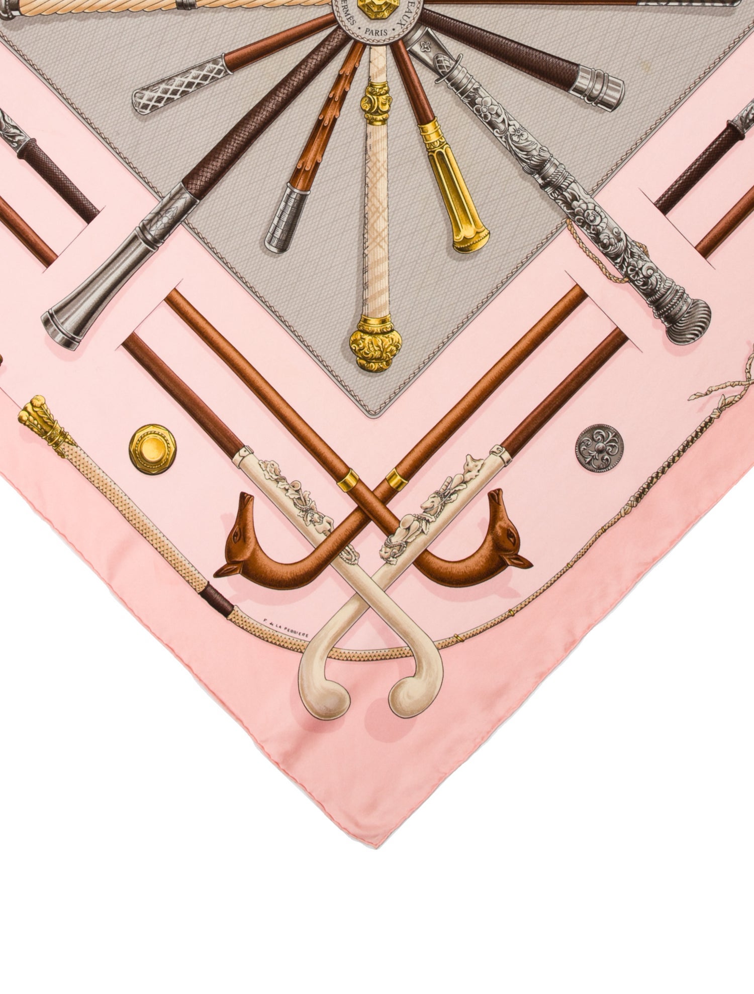 Hermès Cannes et Pommeaux Silk Scarf