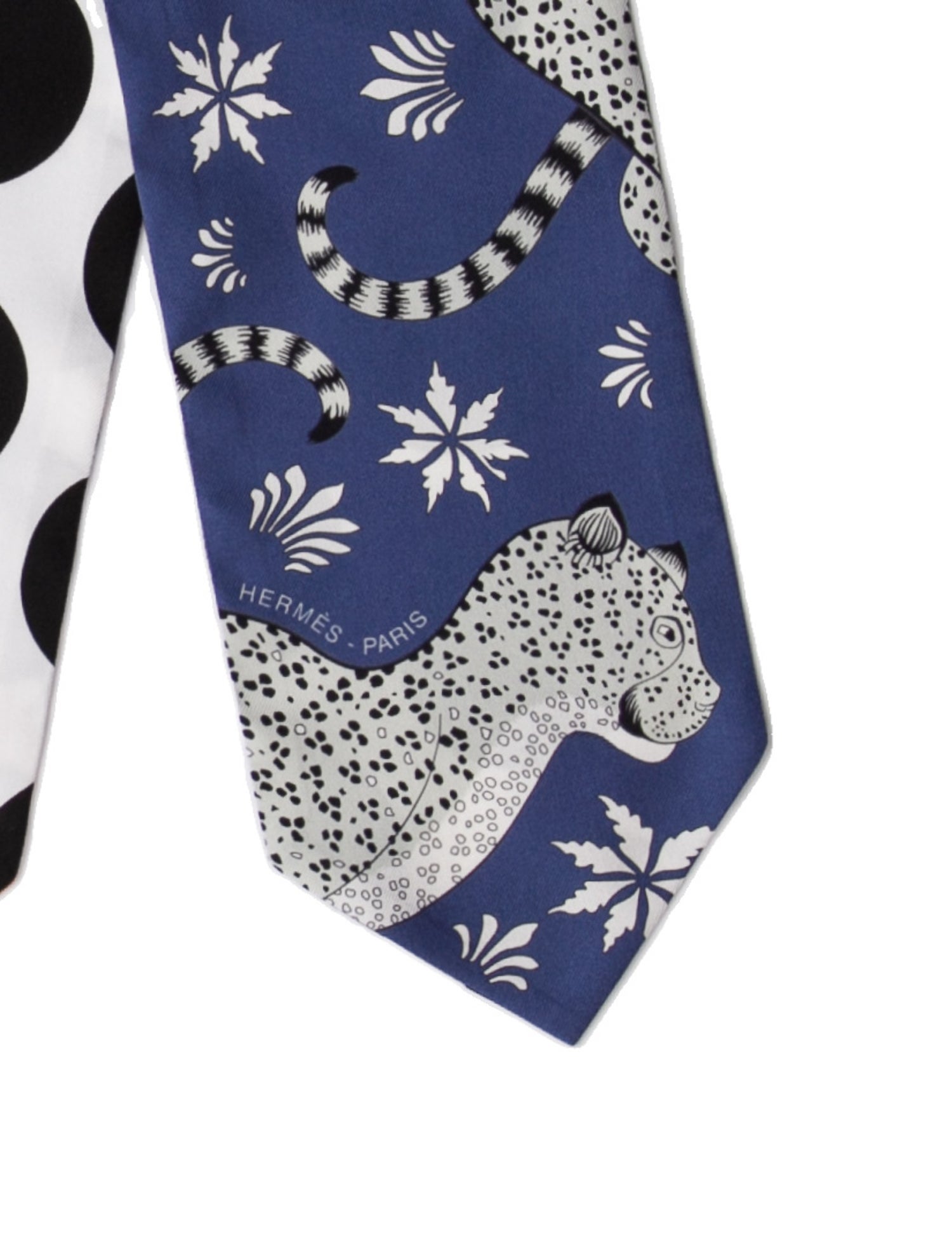 Hermès Les Léopards Silk Twilly Scarf