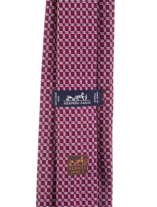 Hermès Pattern Silk Tie
