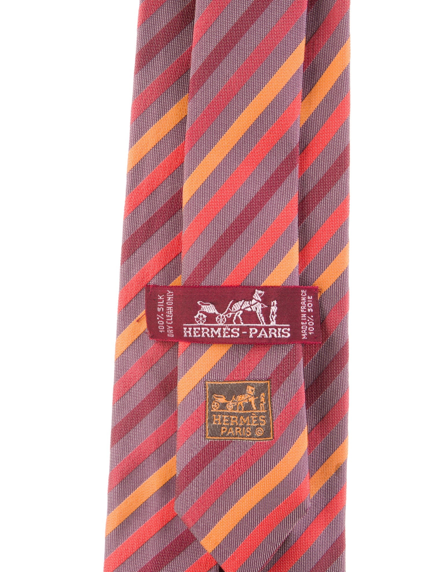 Hermès Striped Silk Tie