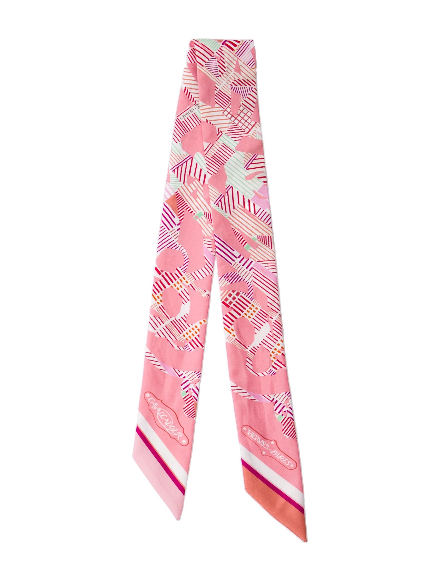 Hermès Cavalcadour Morning Silk Twilly Scarf