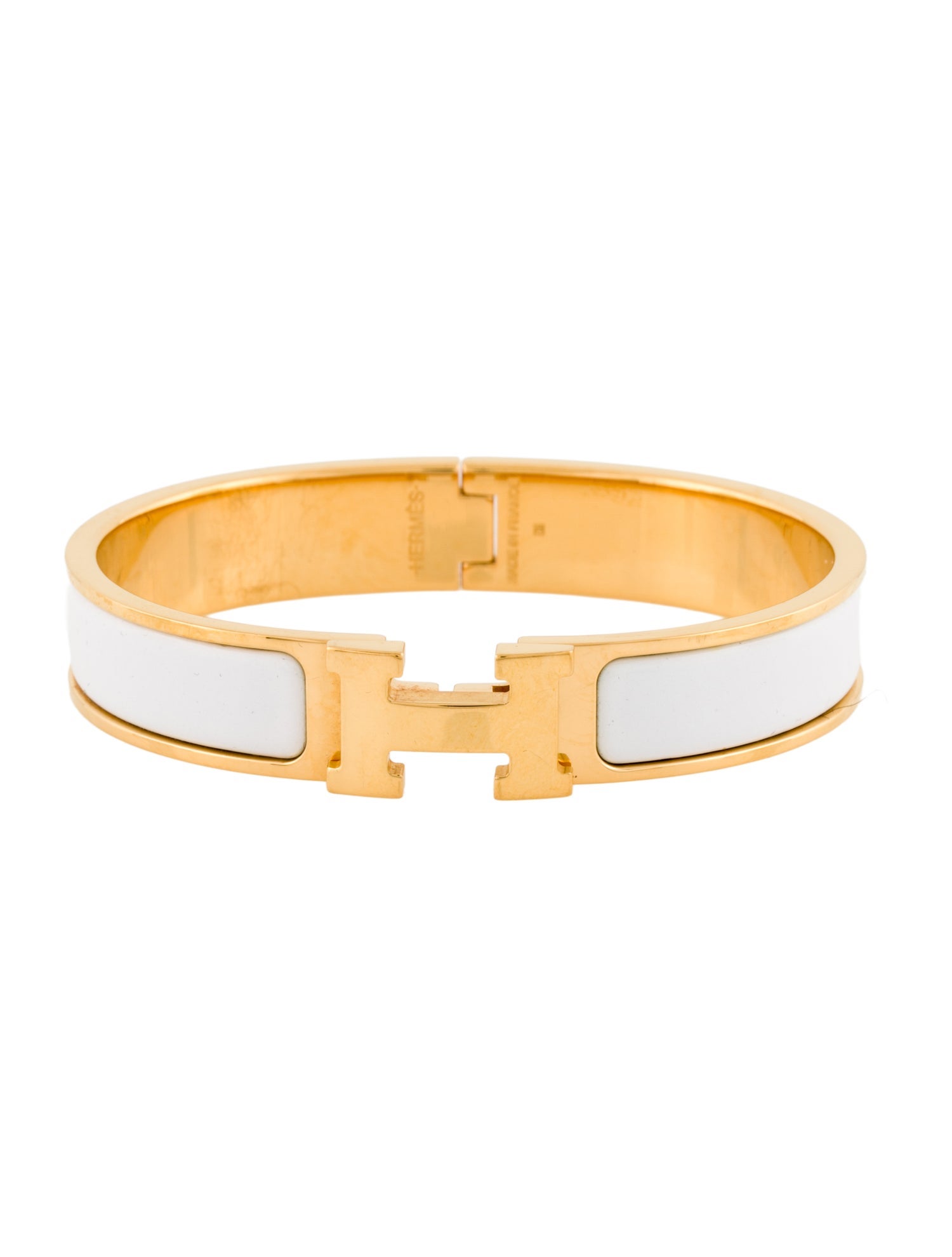 Hermès Enamel Clic H Bangle Bracelet