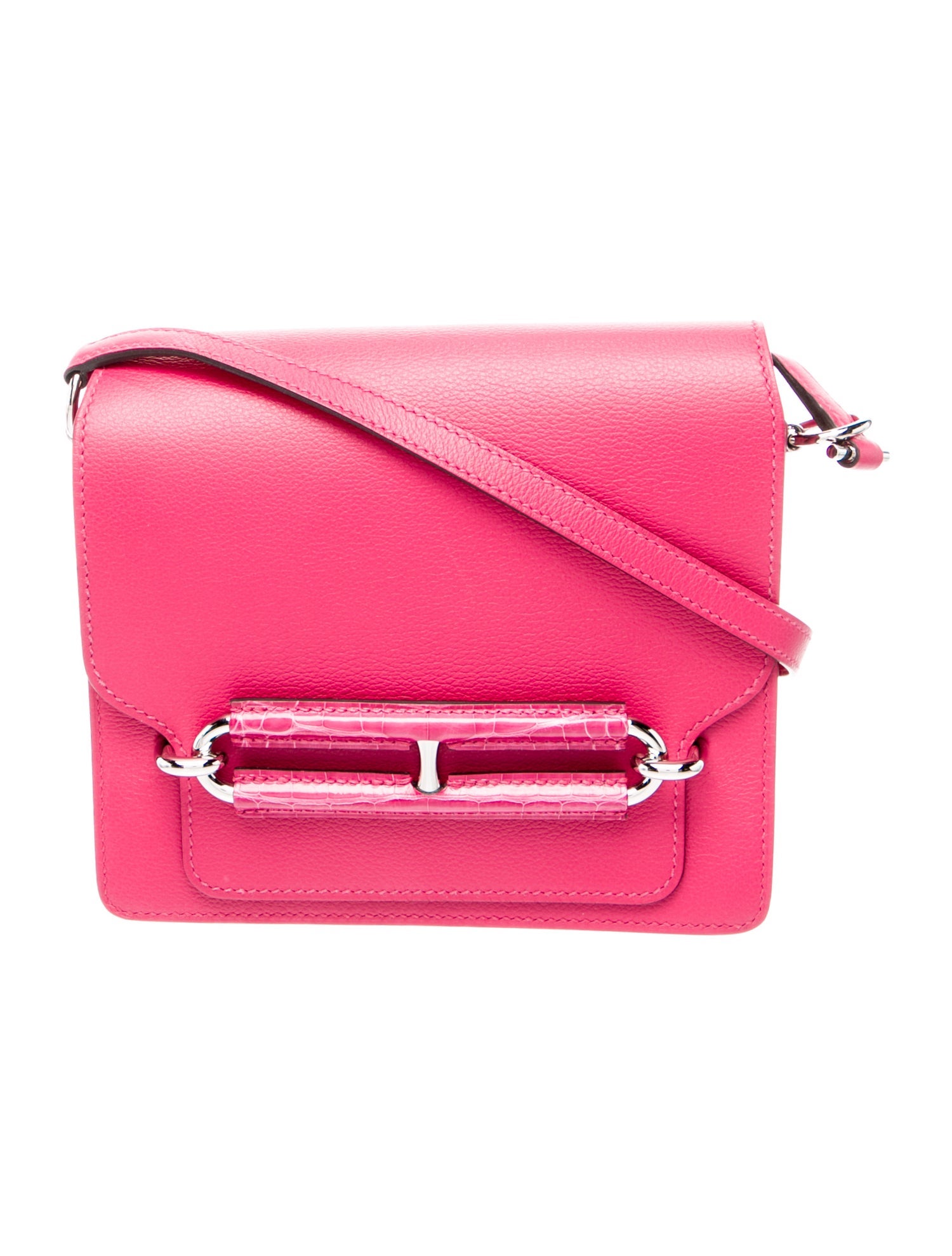Hermès Evercolor & Alligator Mini Sac Roulis Touch 18