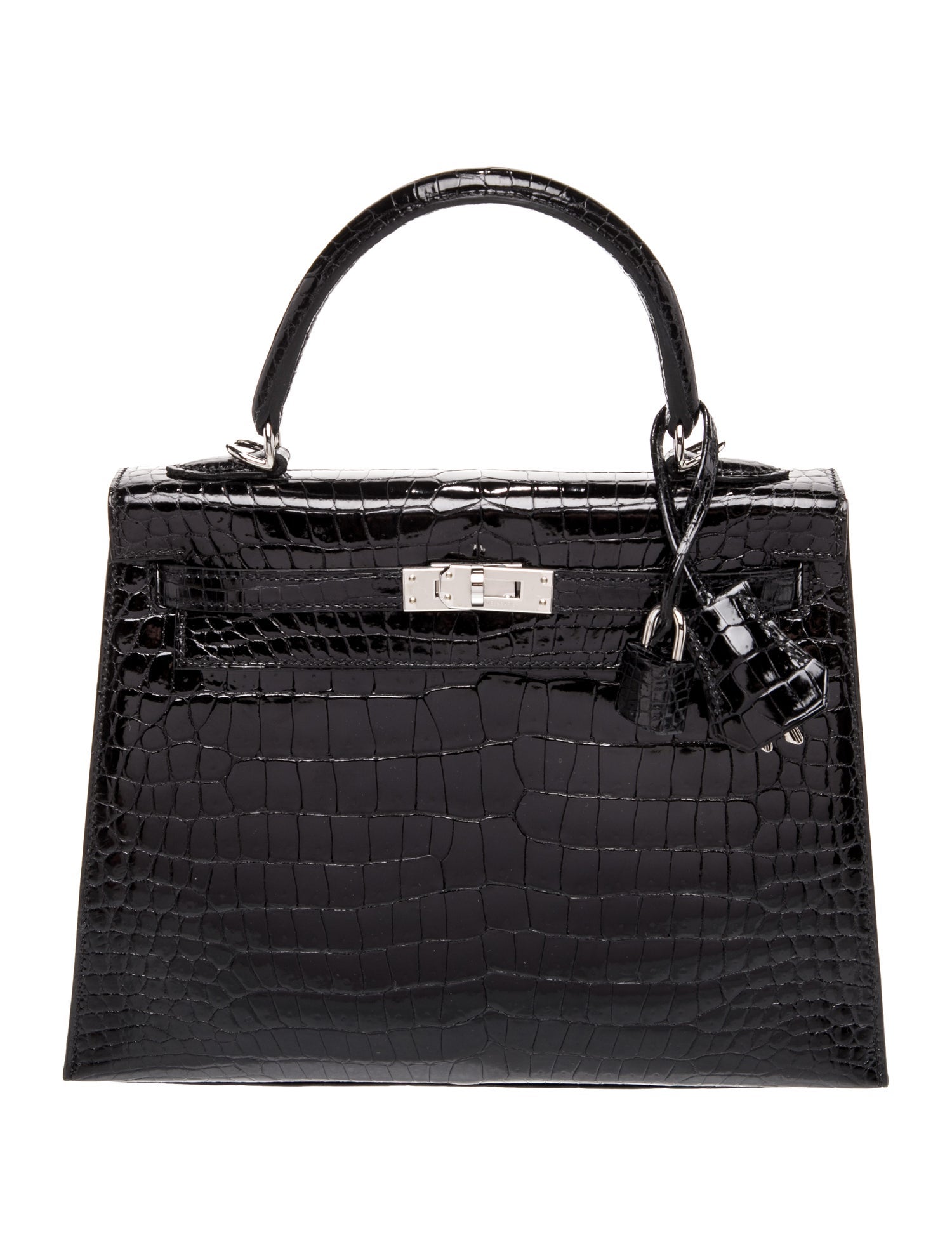 Hermès Shiny Porosus Crocodile Kelly II Sellier 25