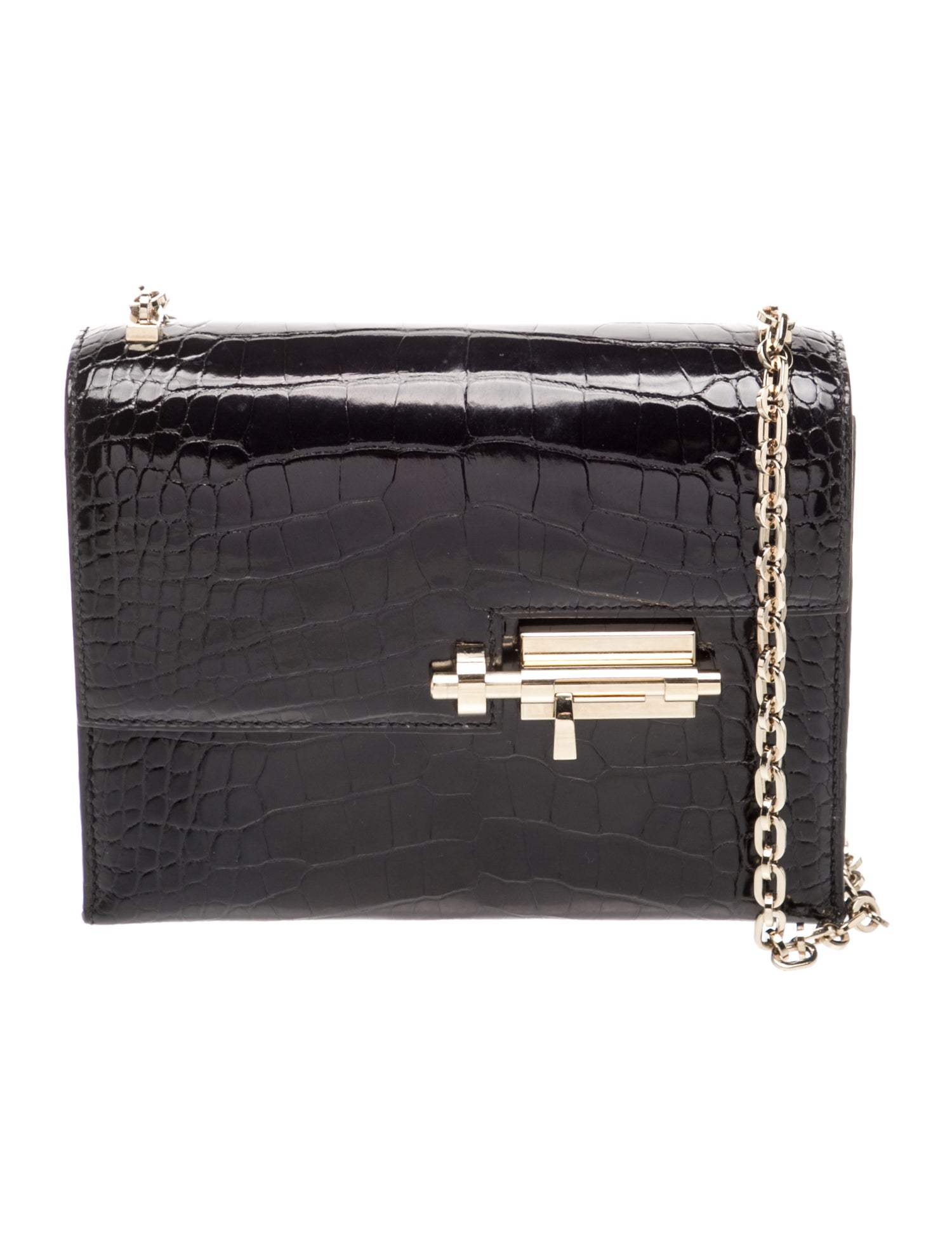 Hermès Shiny Alligator Verrou Chaîne Mini Bag