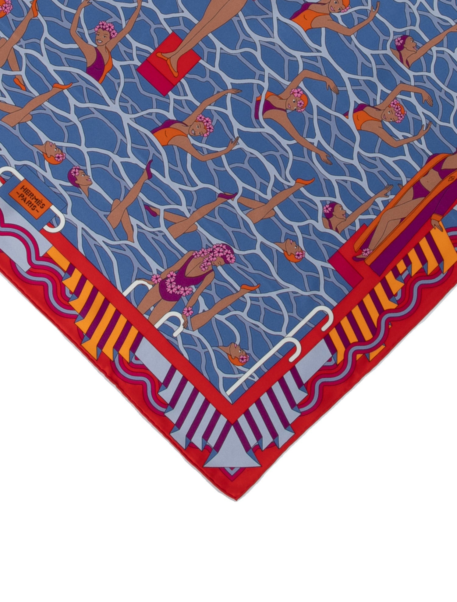 Hermès Ballet Aquatique 65 Silk Scarf