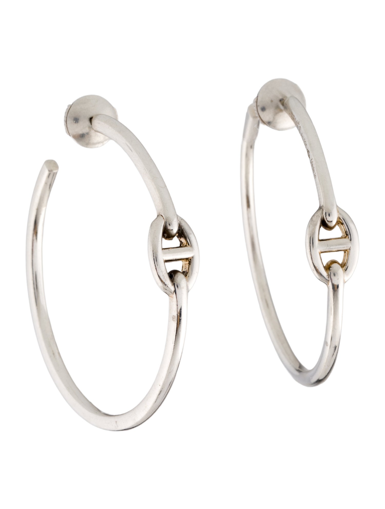 Hermès Enchainee Large Hoop Earrings