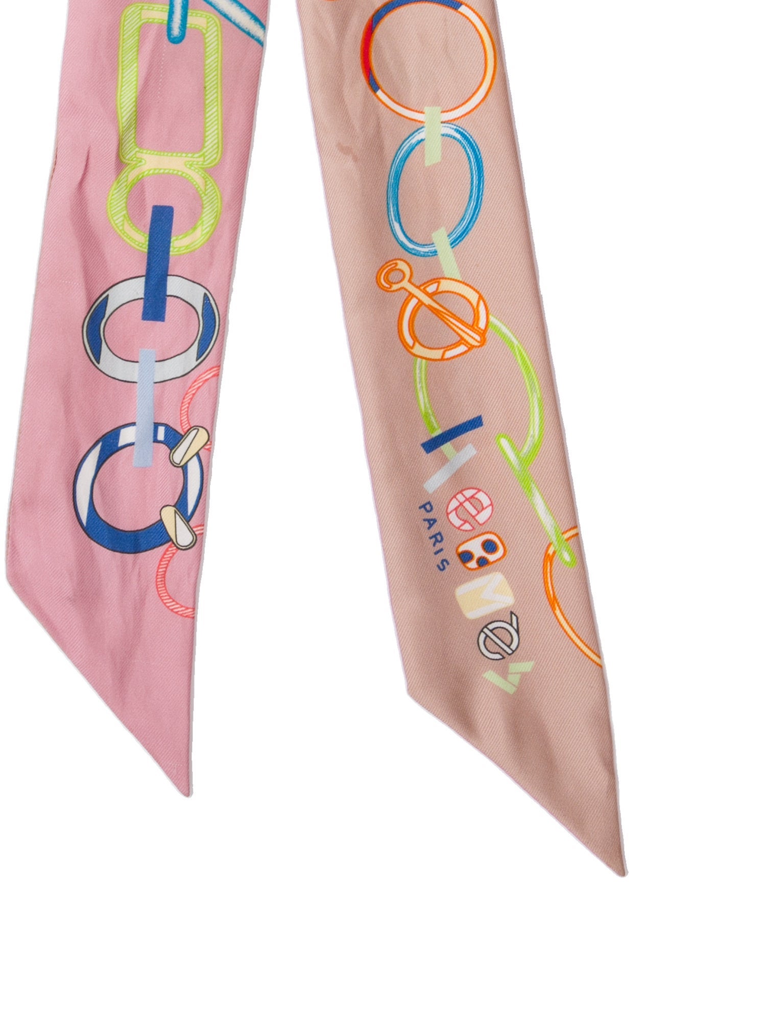 Hermès De Re Boucles Silk Twilly Scarf
