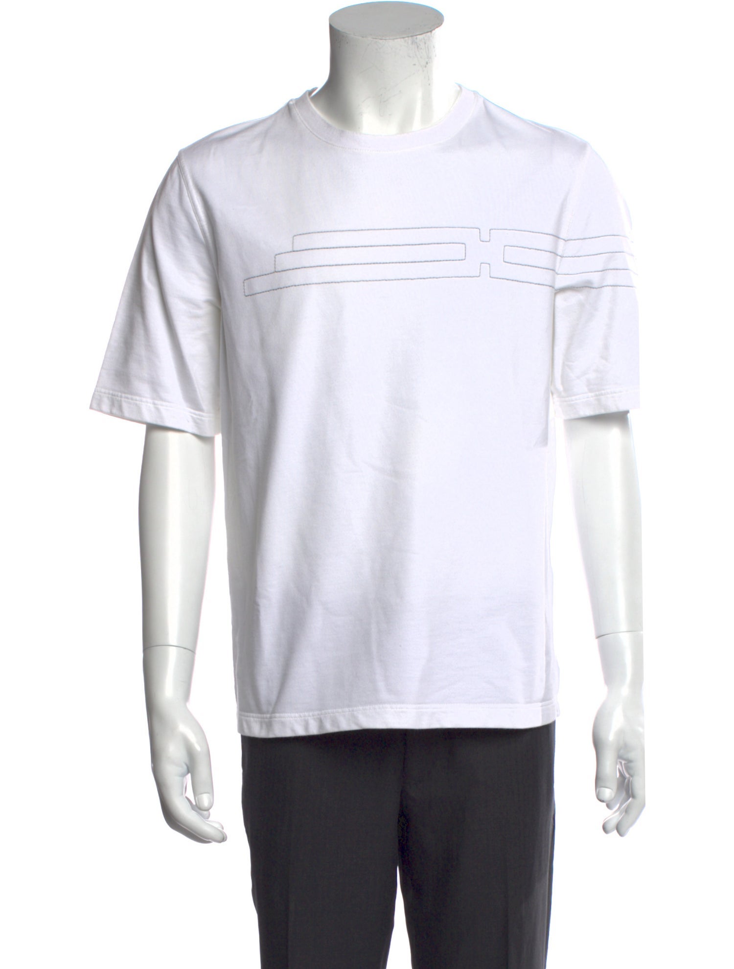 Hermès Striped Crew Neck T-Shirt