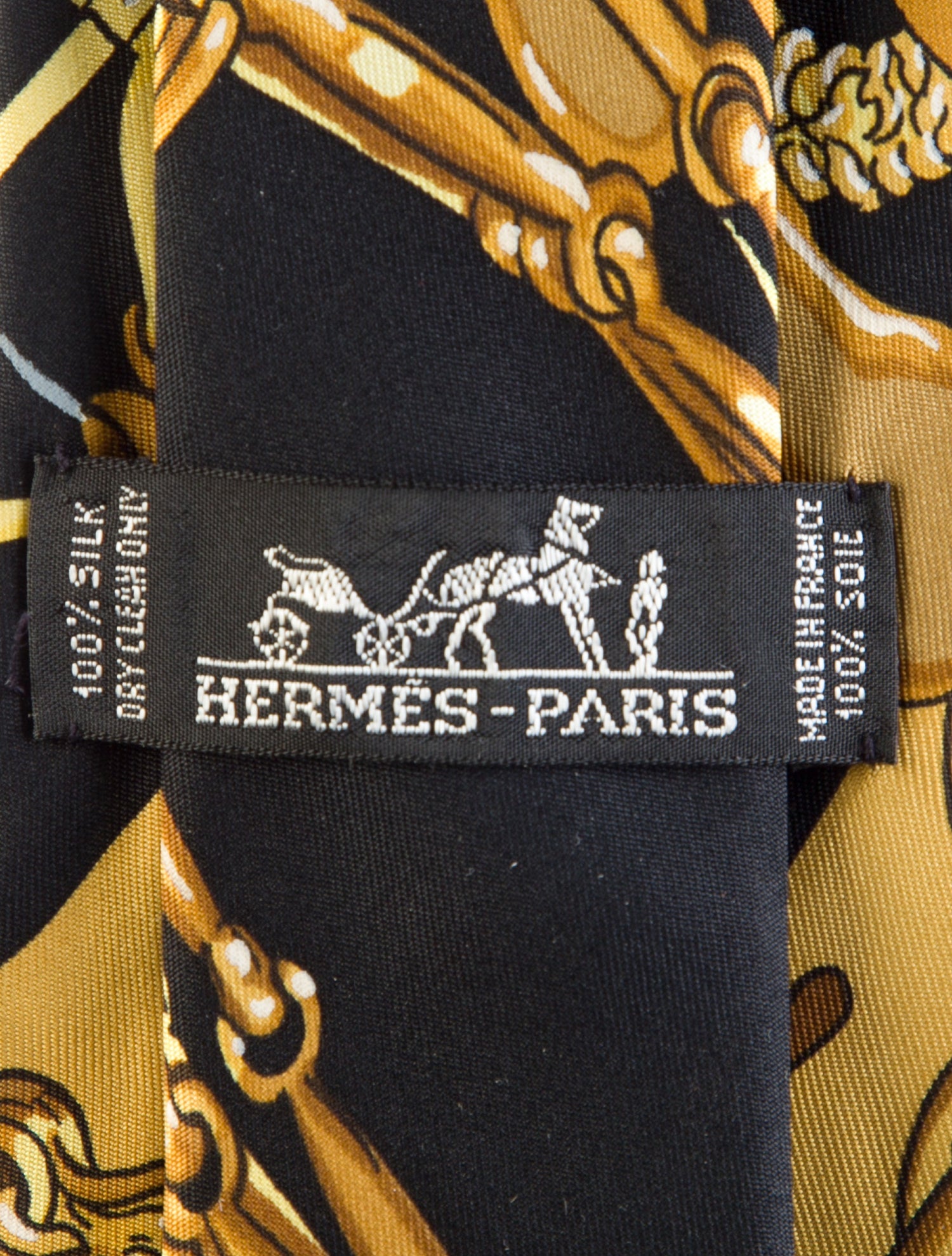 Hermès Silk Pattern Printed Tie