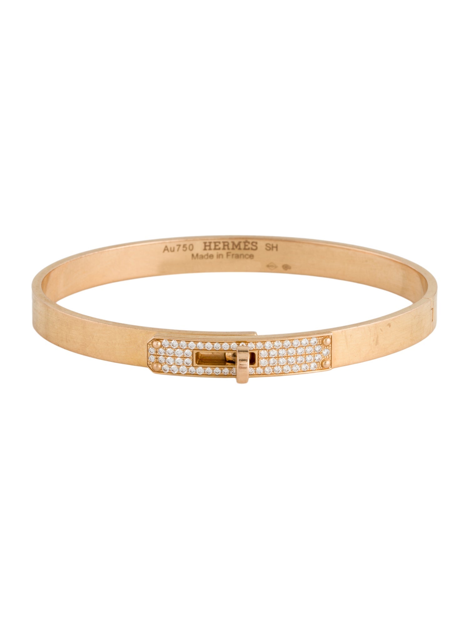Hermès 18K Diamond Kelly Bracelet, Small Model