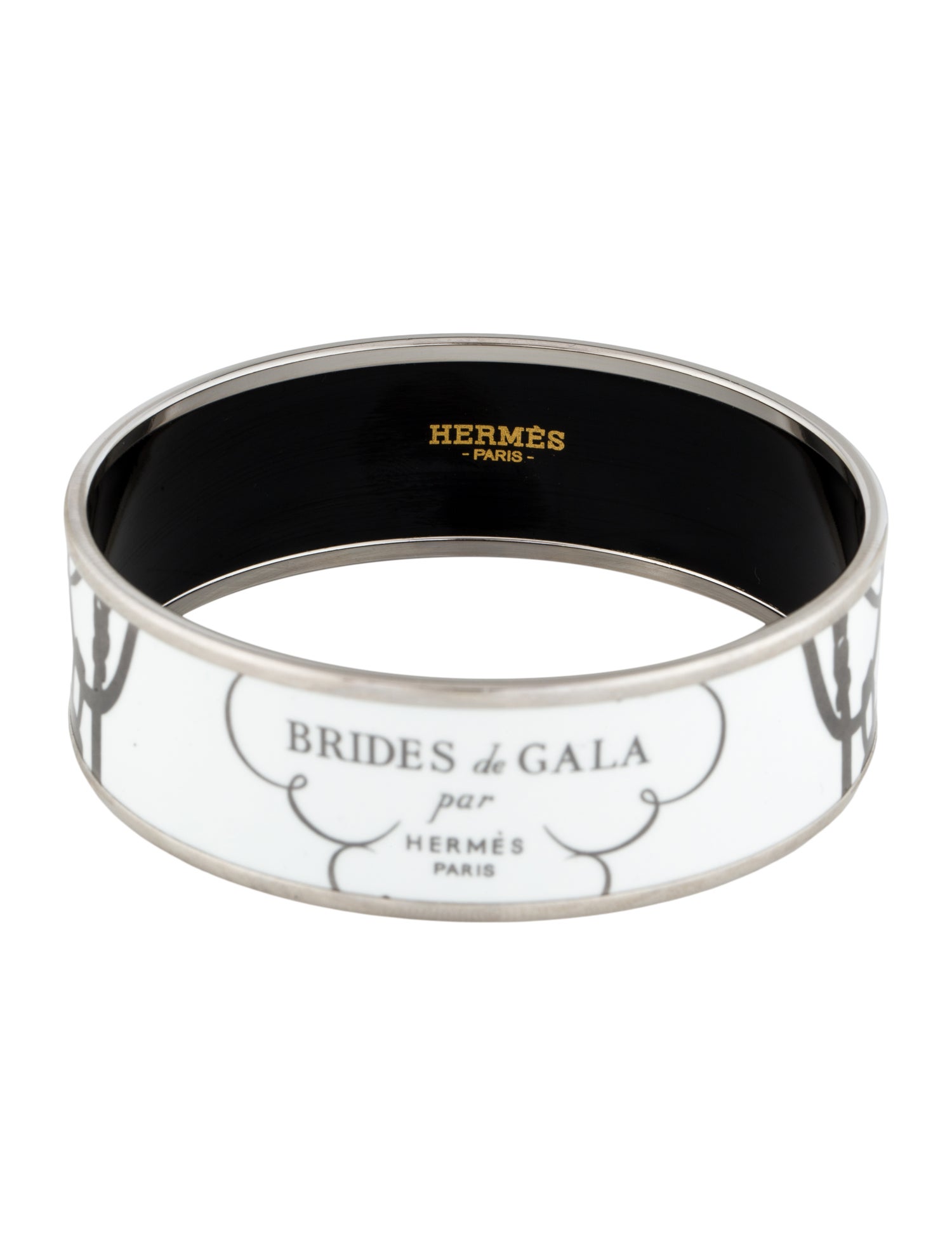 Hermès Brides de Gala Wide Enamel Bangle Bracelet