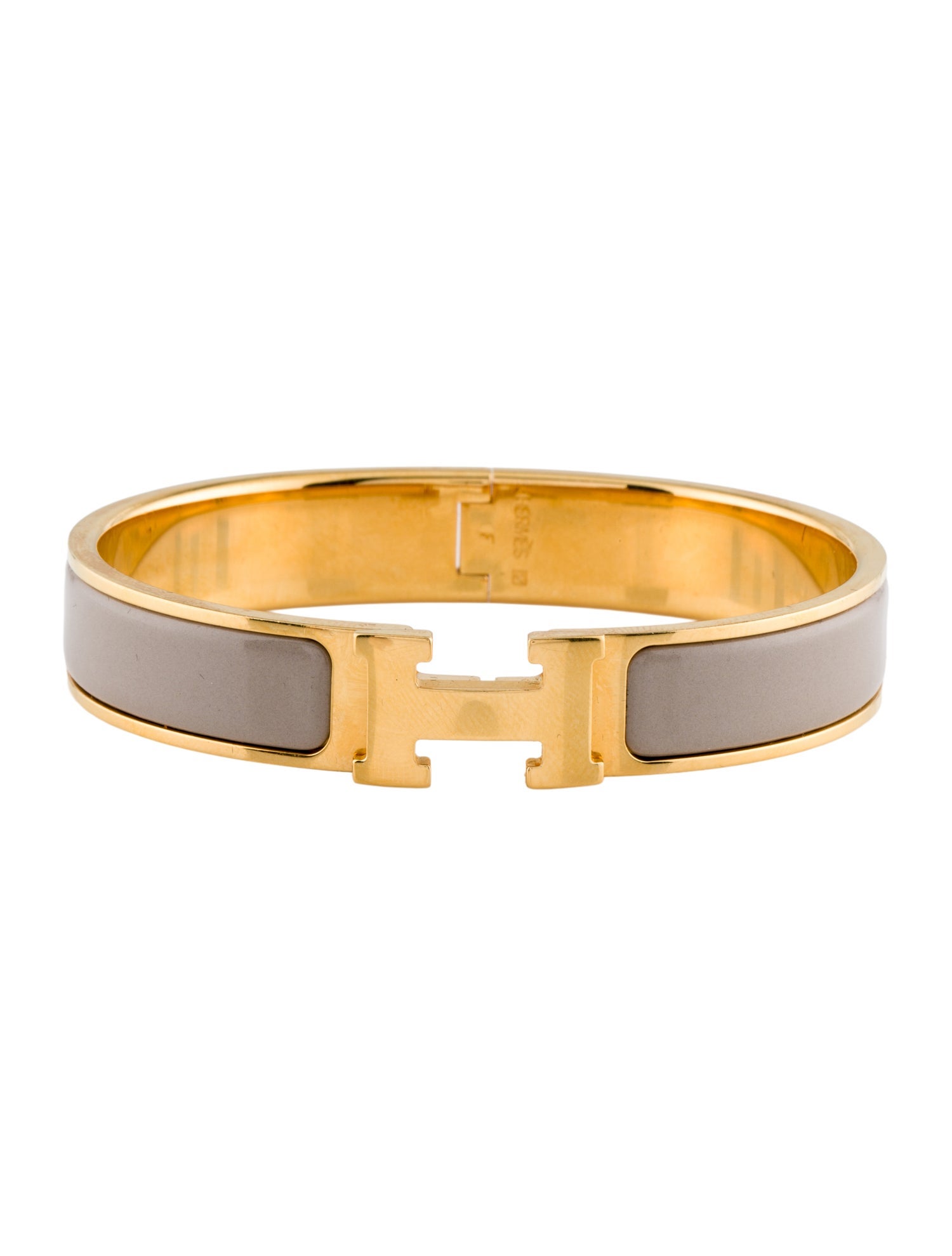Hermès Enamel Clic H Bangle Bracelet