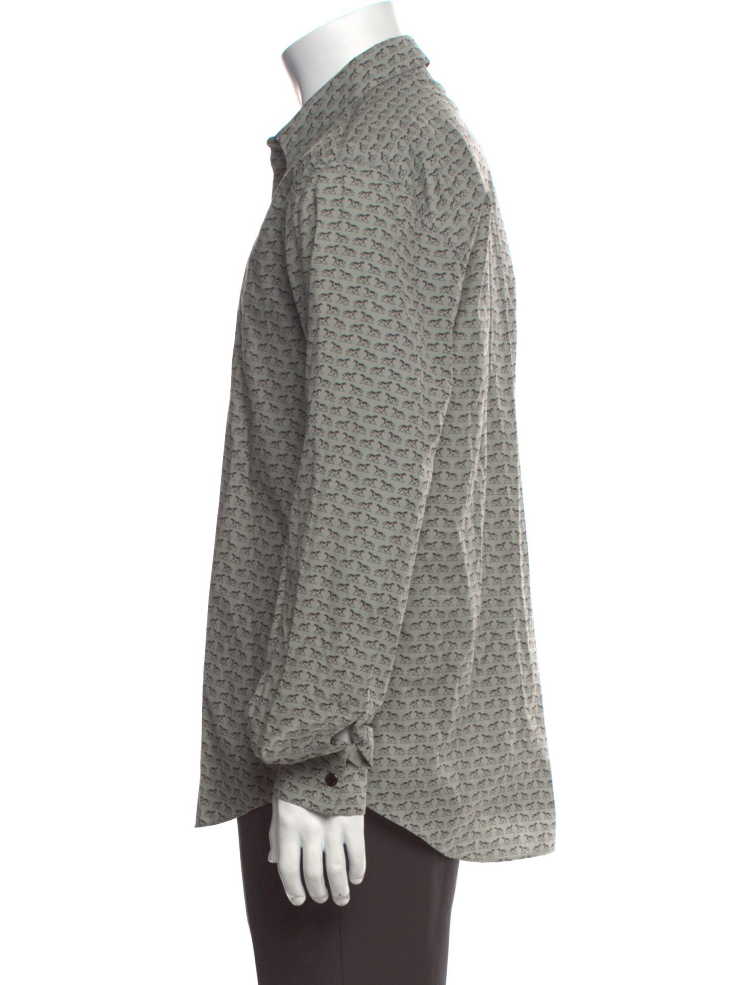 Hermès Printed Long Sleeve Shirt