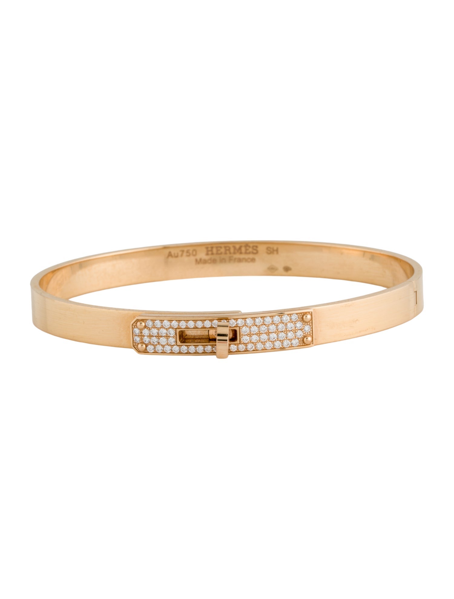 Hermès 18K Diamond Kelly Bracelet, Small Model