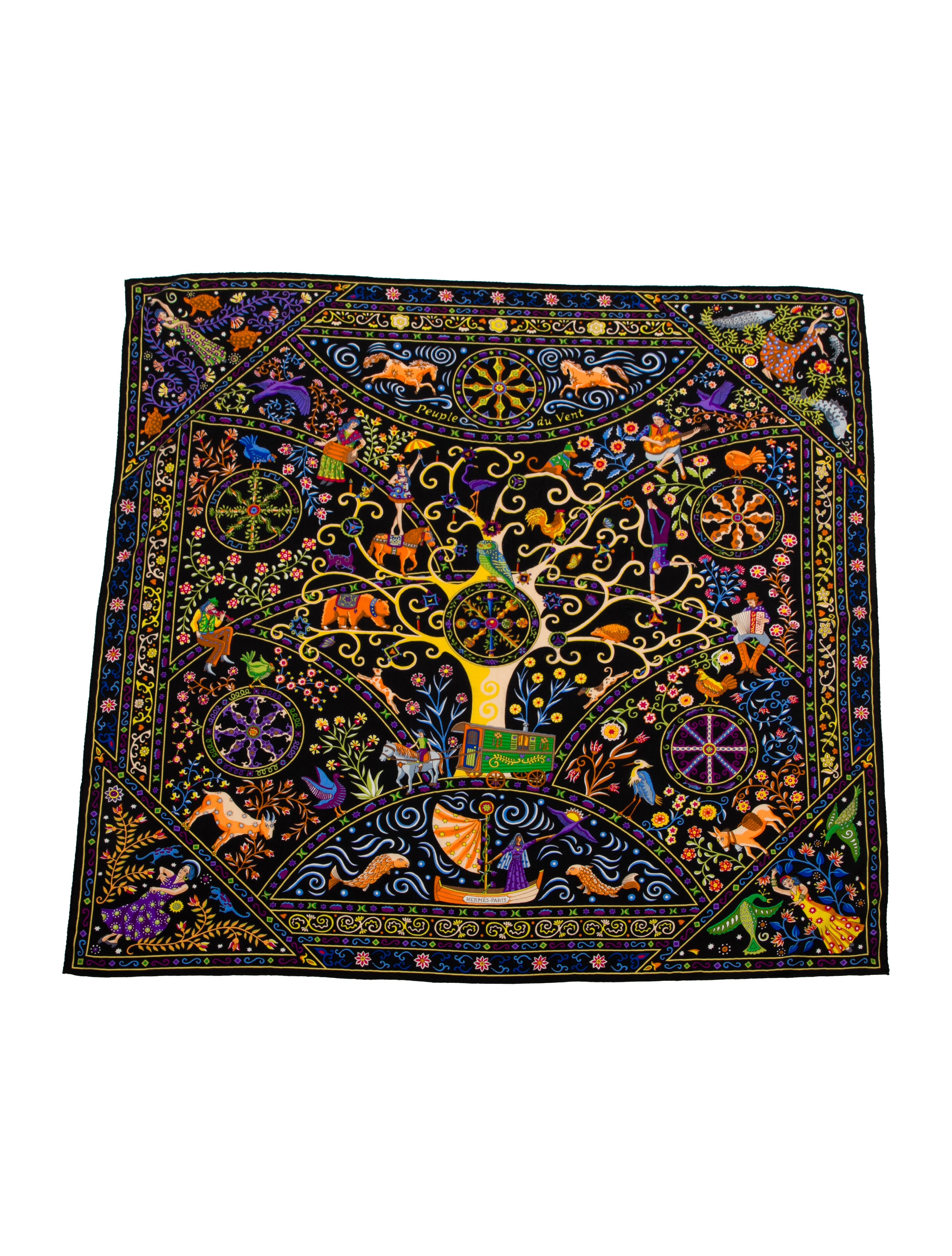 Hermès Peuple du Vent Cashmere Shawl